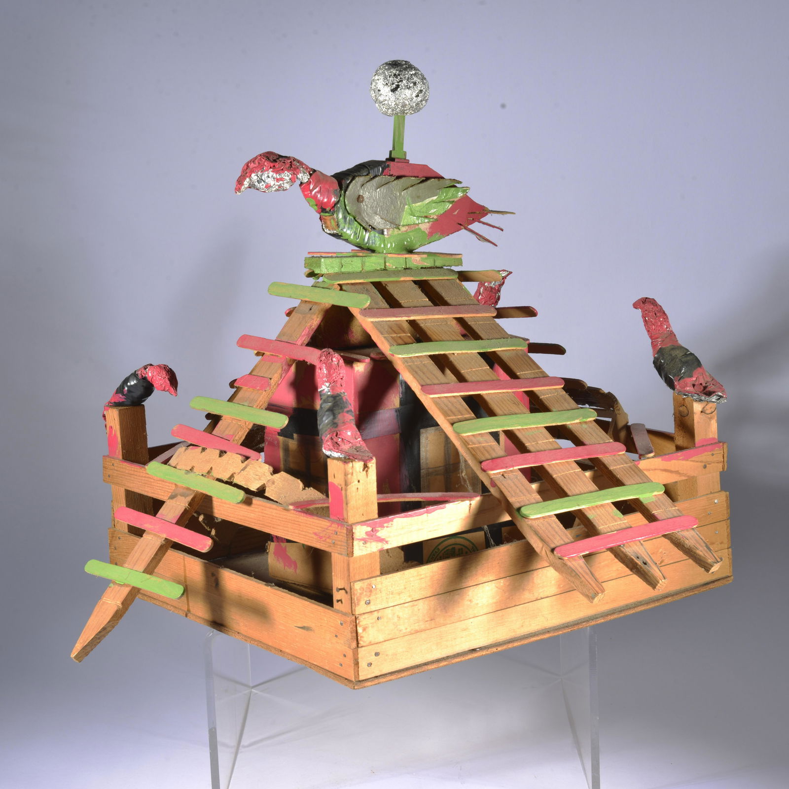 WILLIE MASSEY FOLK ART BIRD HOUSE (1 of 5)