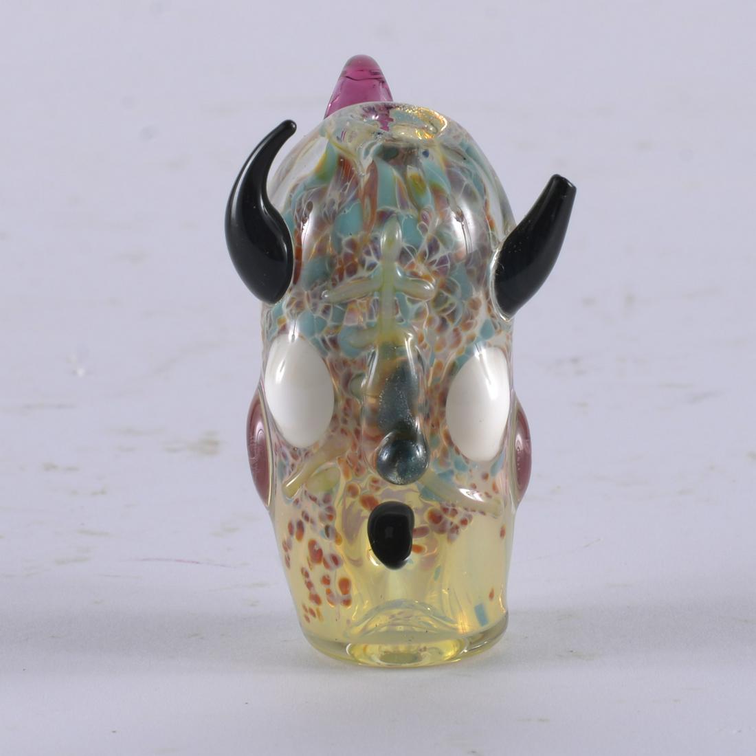 JOHNNY HAWKINS BLOWN GLASS MINIATURE FACE JUG (1 of 4)