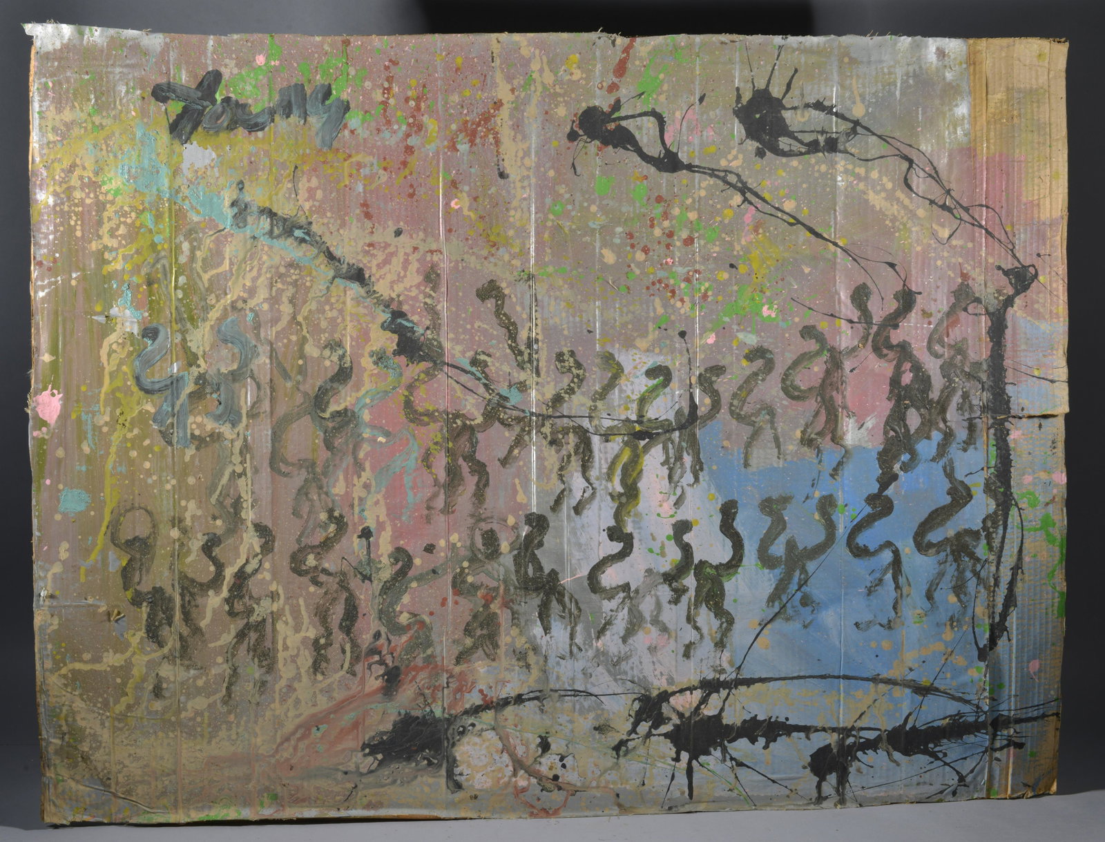 PURVIS YOUNG (1943 - 2010): paint on cardboard. Signed upper left. An excellent painting. Investment grade for any collector. Not framed. 47"x35"