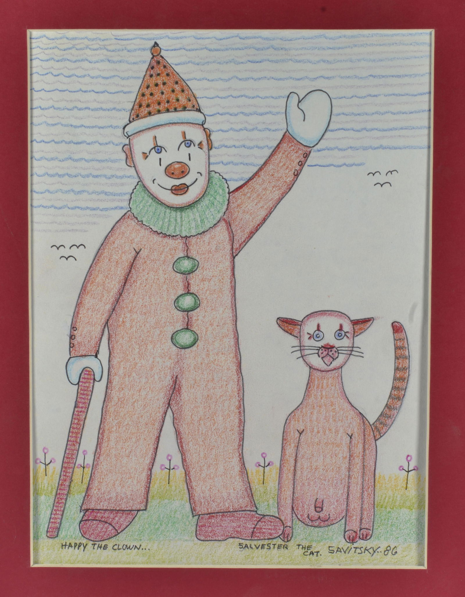 JACK SAVITSKY FOLK ART DRAWING (1 of 3)