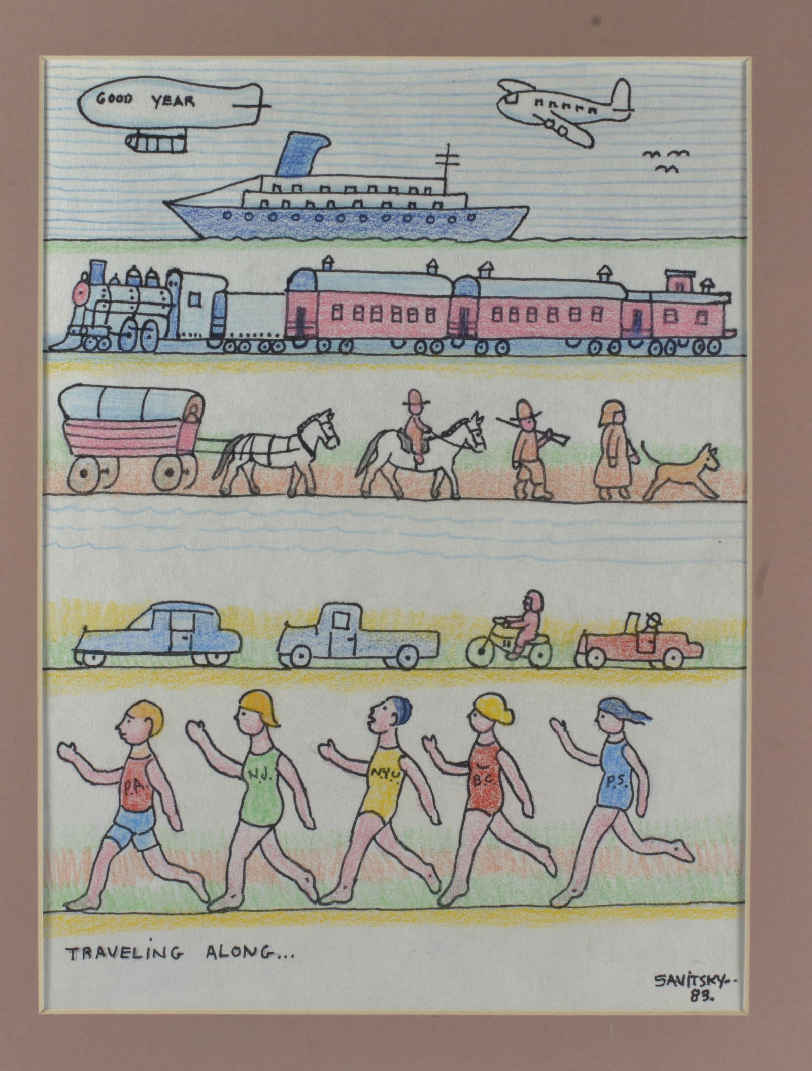 JACK SAVITSKY FOLK ART DRAWING (1 of 3)