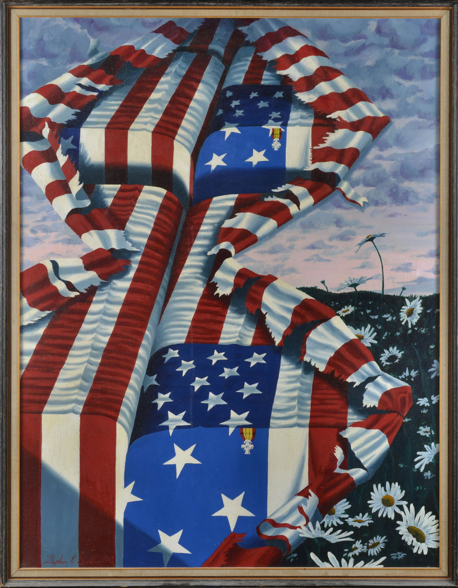 STEPHEN P. DUDKO FLAG PAINTING (1 of 4)