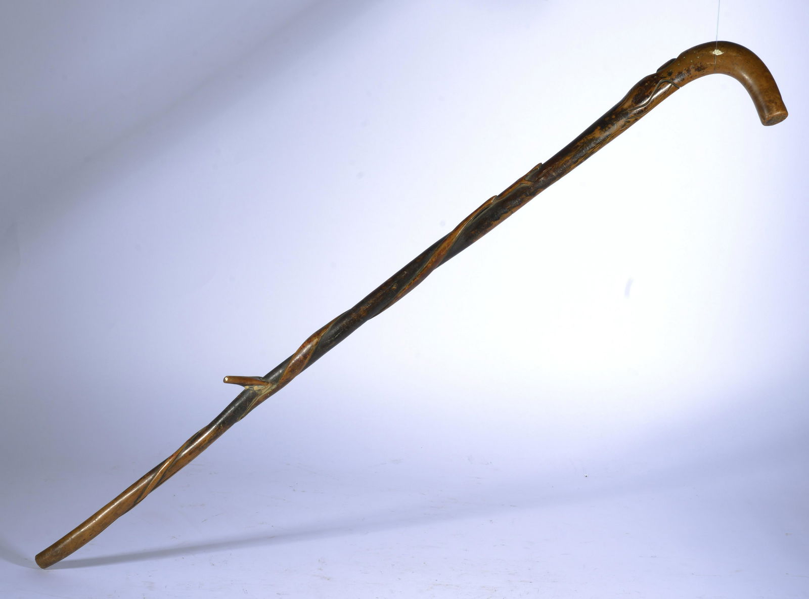 FOLK ART CARVED CANE WALKING STICK (1 of 7)