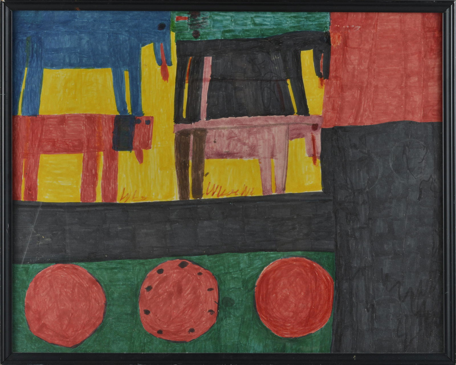 WILLIE WHITE FOLK ART PAINTING (1 of 1)