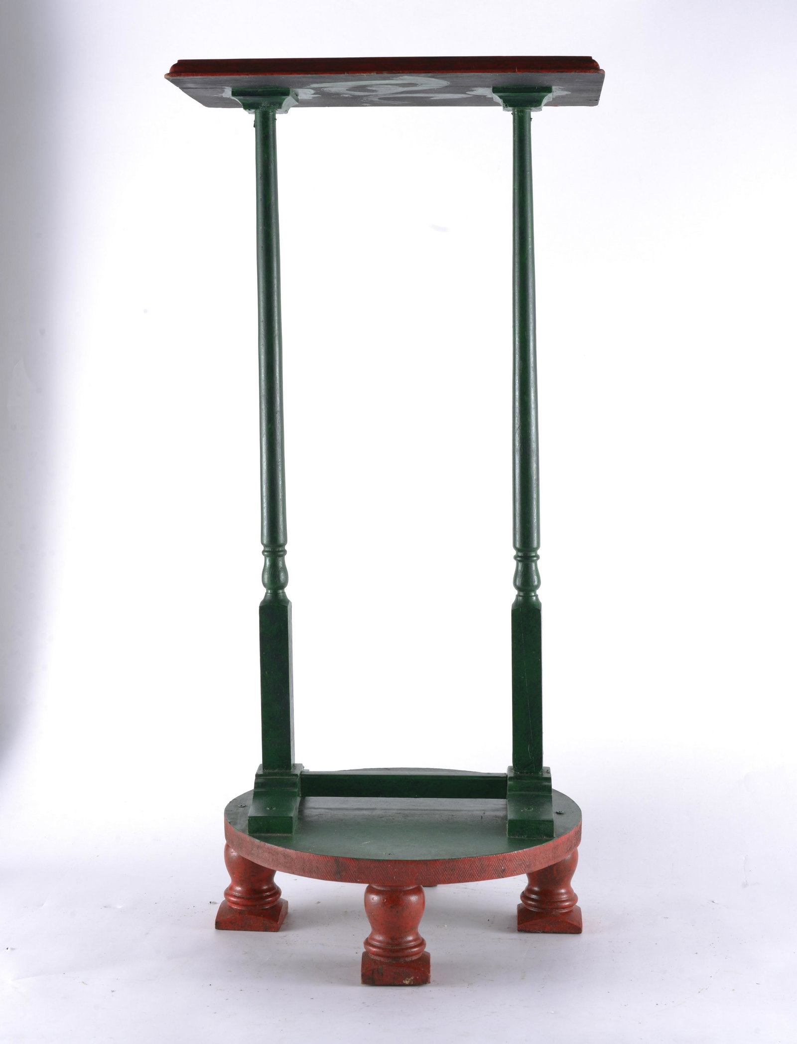 Benny Carter Folk Art Stand: painted and built by the artist. 37" tall, 17.75" long, 10" wide