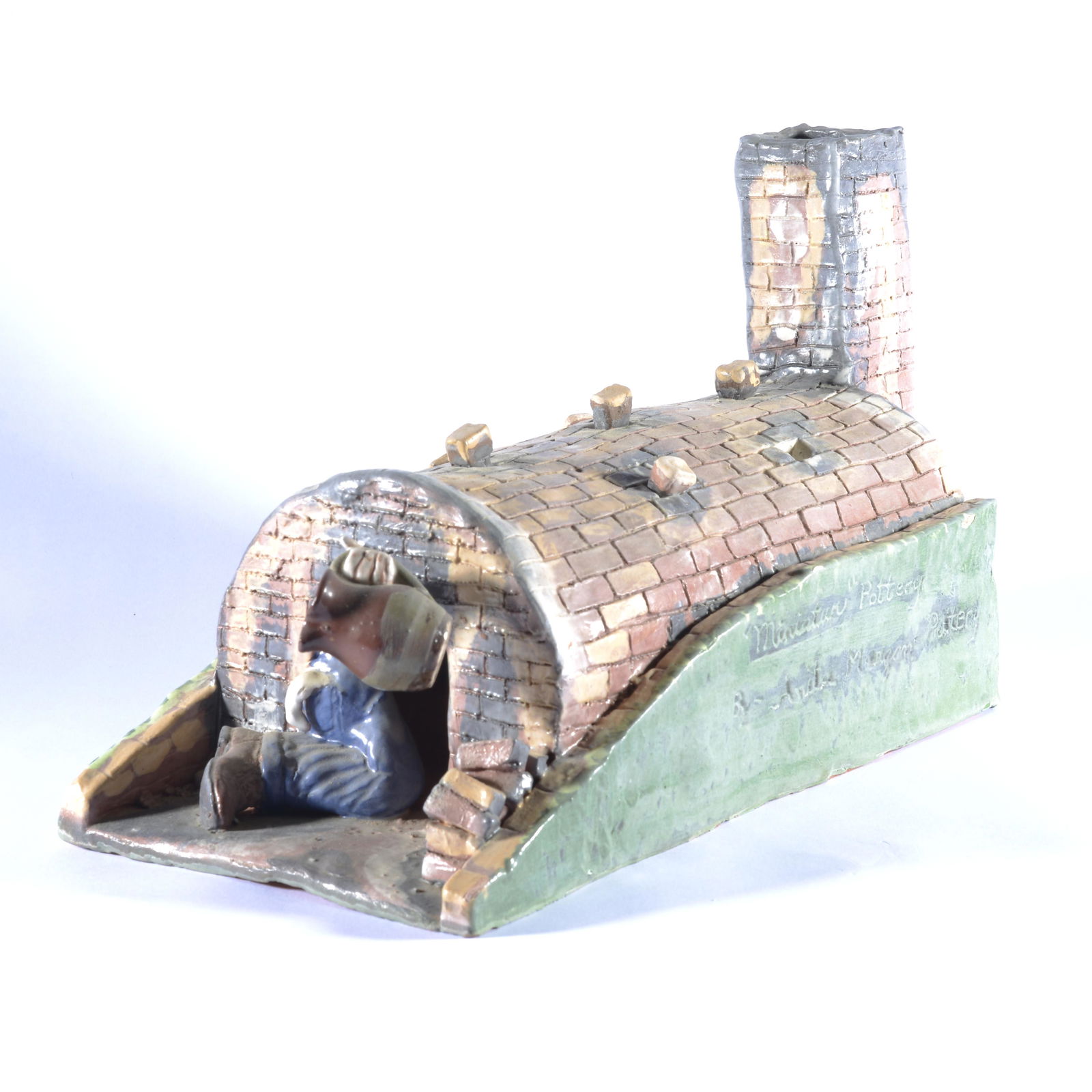 HAROLD COX W/ ANITA MORGAN PITCHER KILN SCENE SEAGROVE NC 1992 (1 of 7)