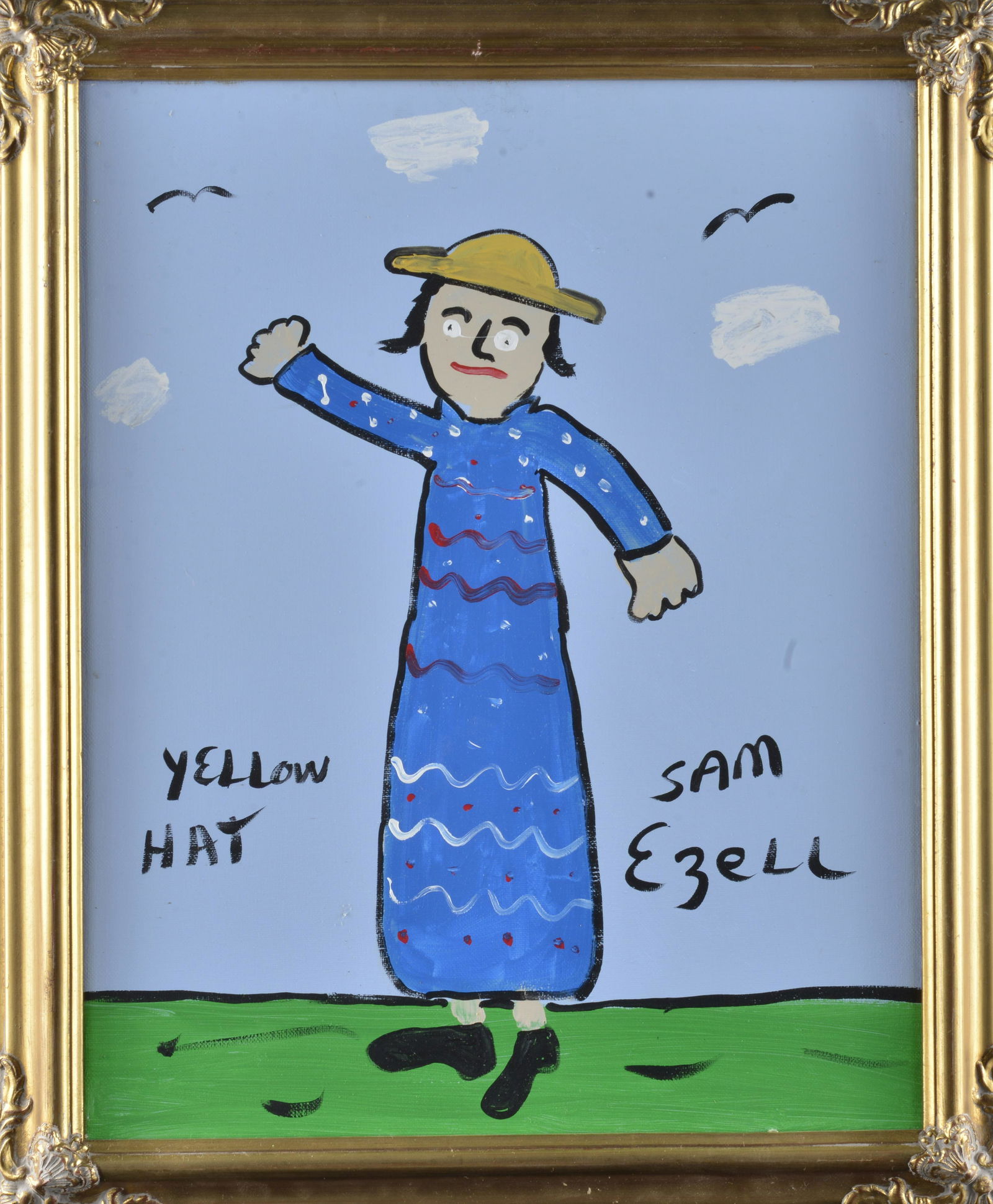 Sam Ezell Painting (yellow hat) (1 of 2)
