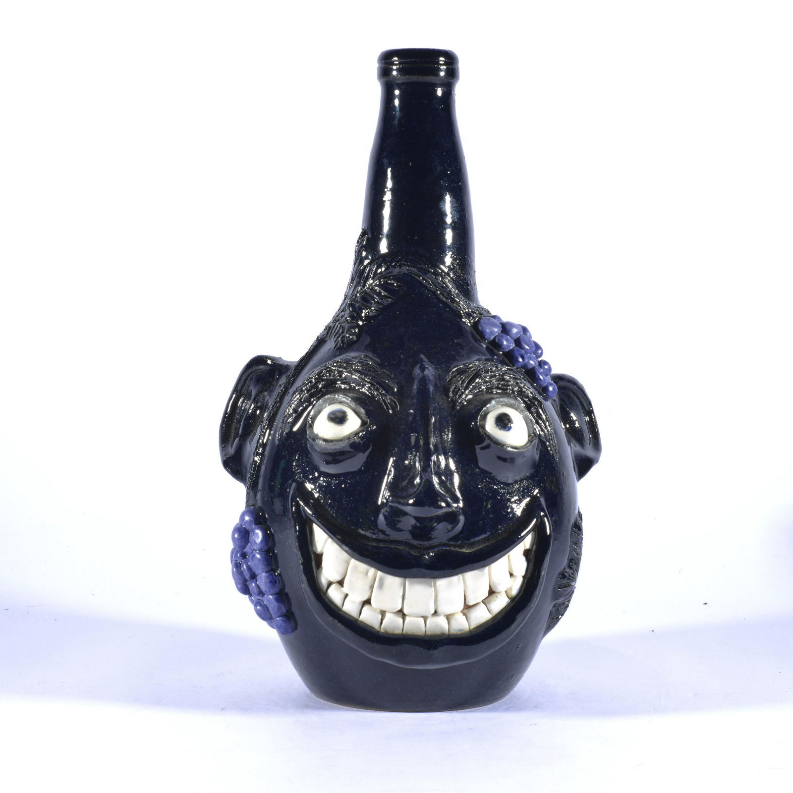 ROBERT STEVENS POTTERY BOTTLE FACE JUG LANCASTER SC (1 of 4)