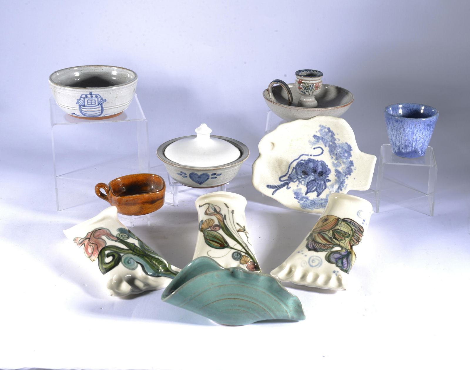 NANCY COLE, NORTH STATE POTTERY, NEOLIA COLE ET AL SEAGROVE GROUPING (1 of 2)