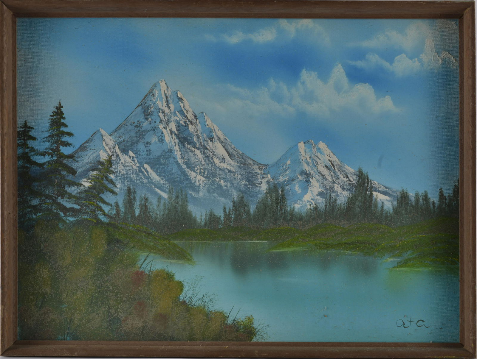 Mountain Scene Painting signed ATA (1 of 1)