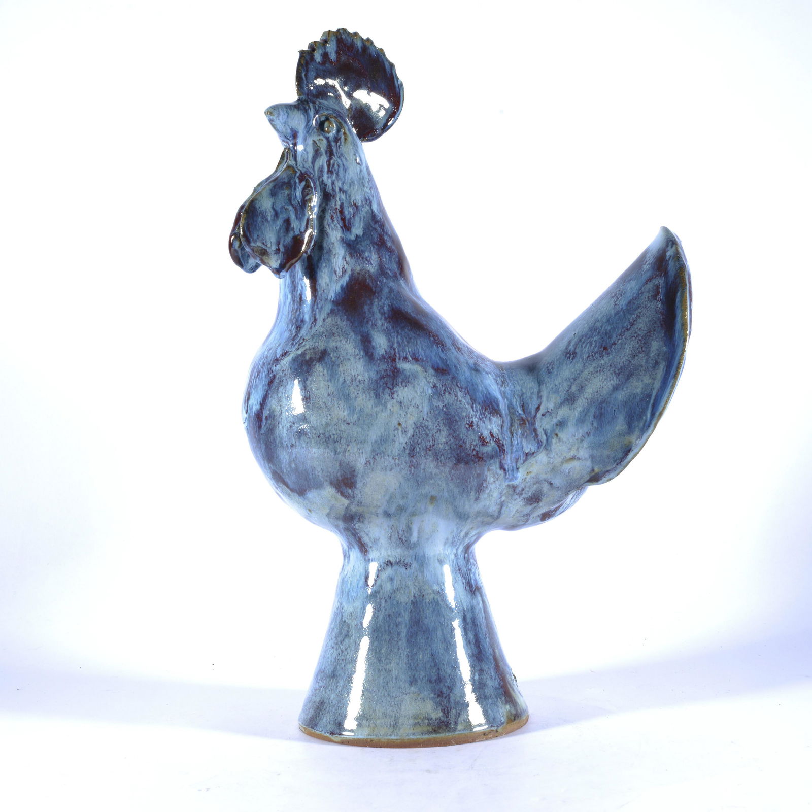 MARVIN BAILEY FANTASTICALLY GLAZED EARLIER STANDING ROOSTER SC (1 of 3)