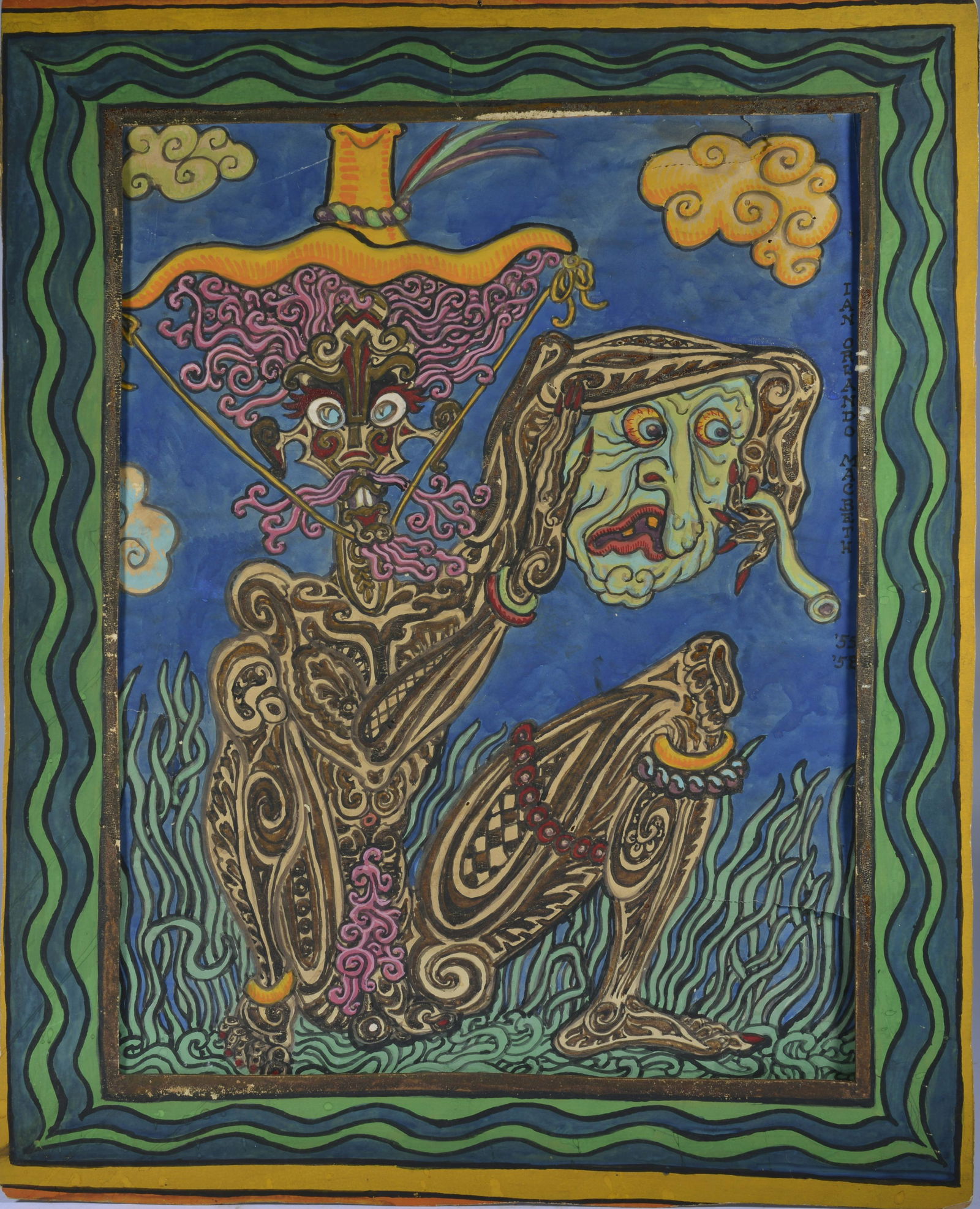 Ian Orlando MacBeth Painting on Heavy Paper (1 of 5)