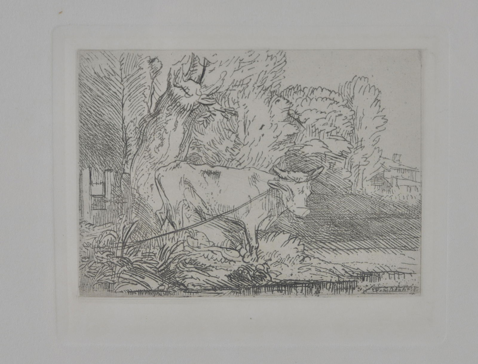 Armand Durand Cow in Pastoral Scene (1 of 2)