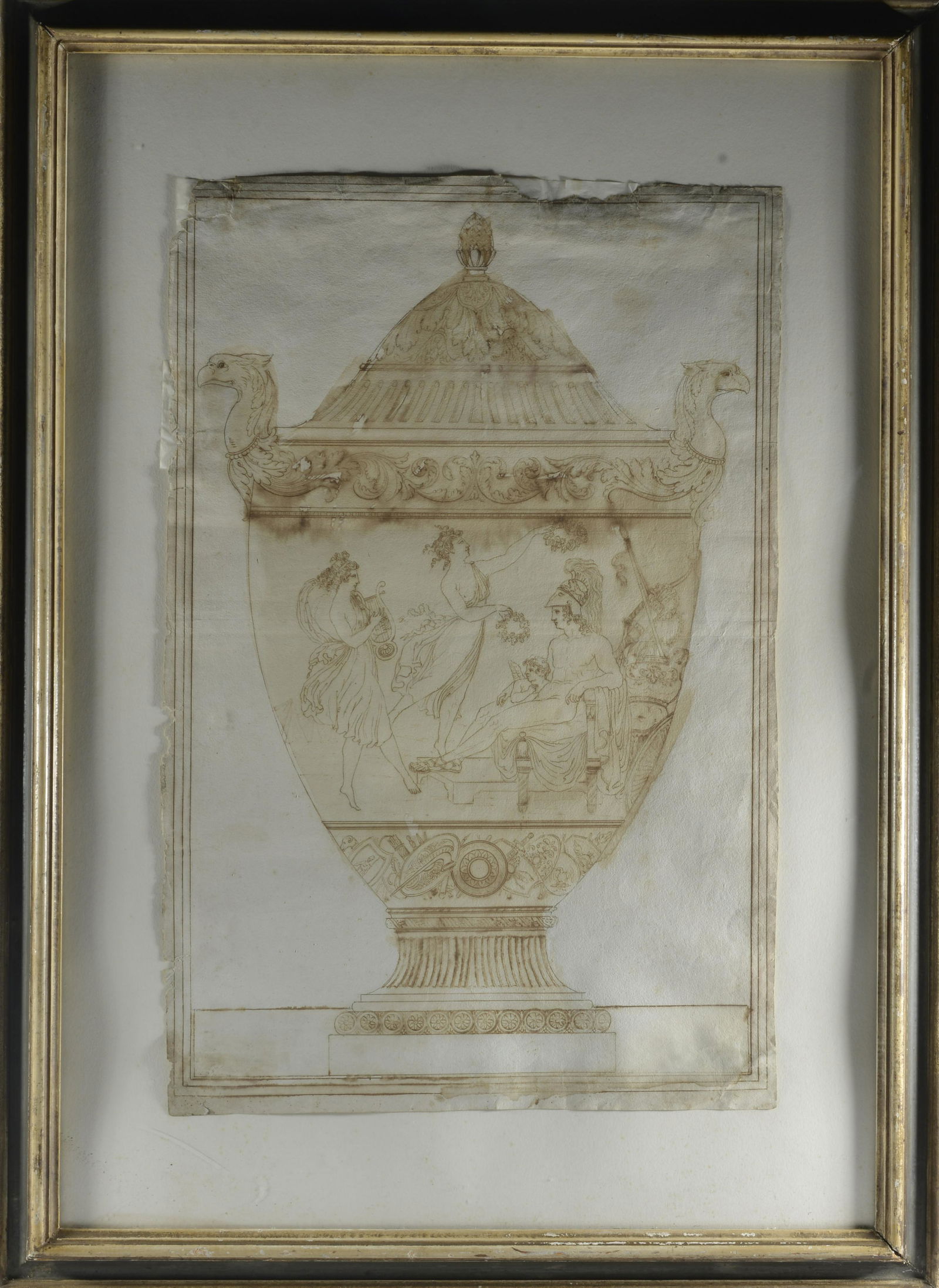 18TH CENTURY PRINT OF CLASSICAL GREEK URN (1 of 1)