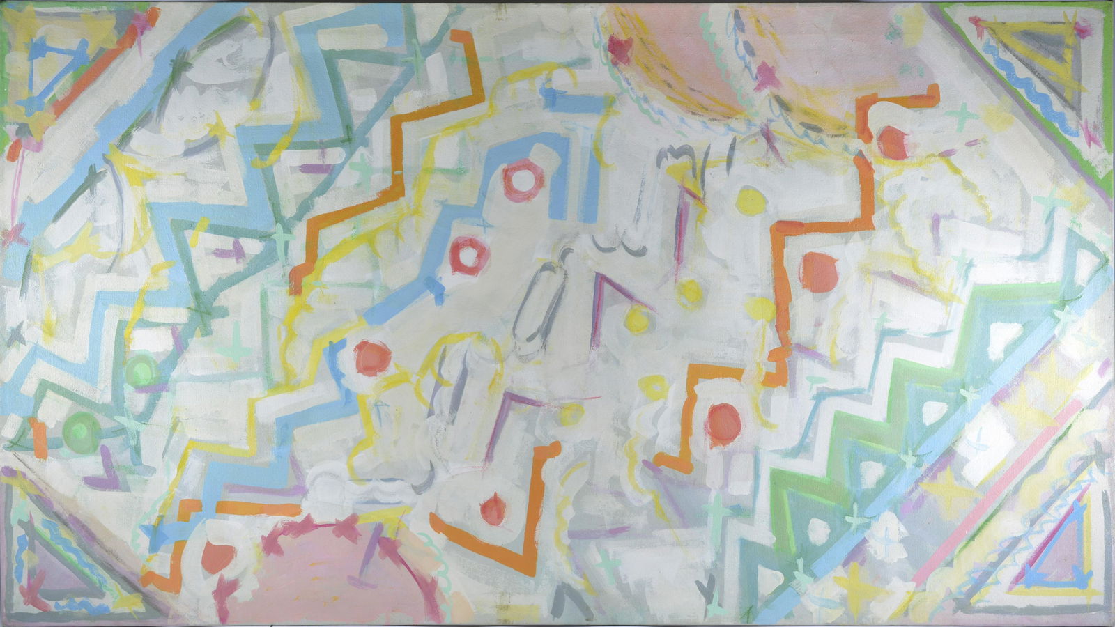 A BOZE SYMMETRICAL COLORFUL ABSTRACT 1987 (1 of 1)