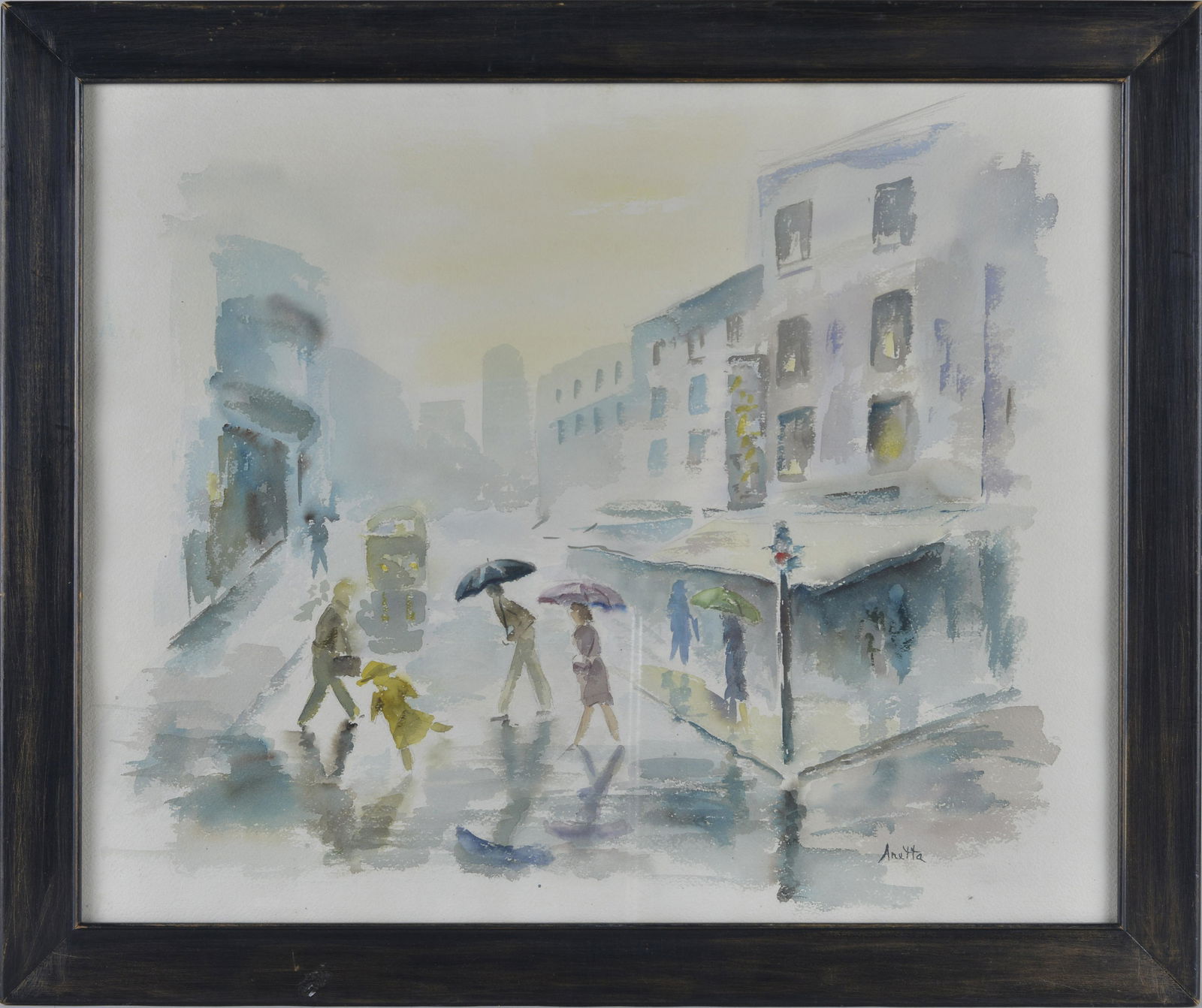 ARETTA MYERS 'CROSSWALK' POST IMPRESSIONIST STYLE 1979 (1 of 3)