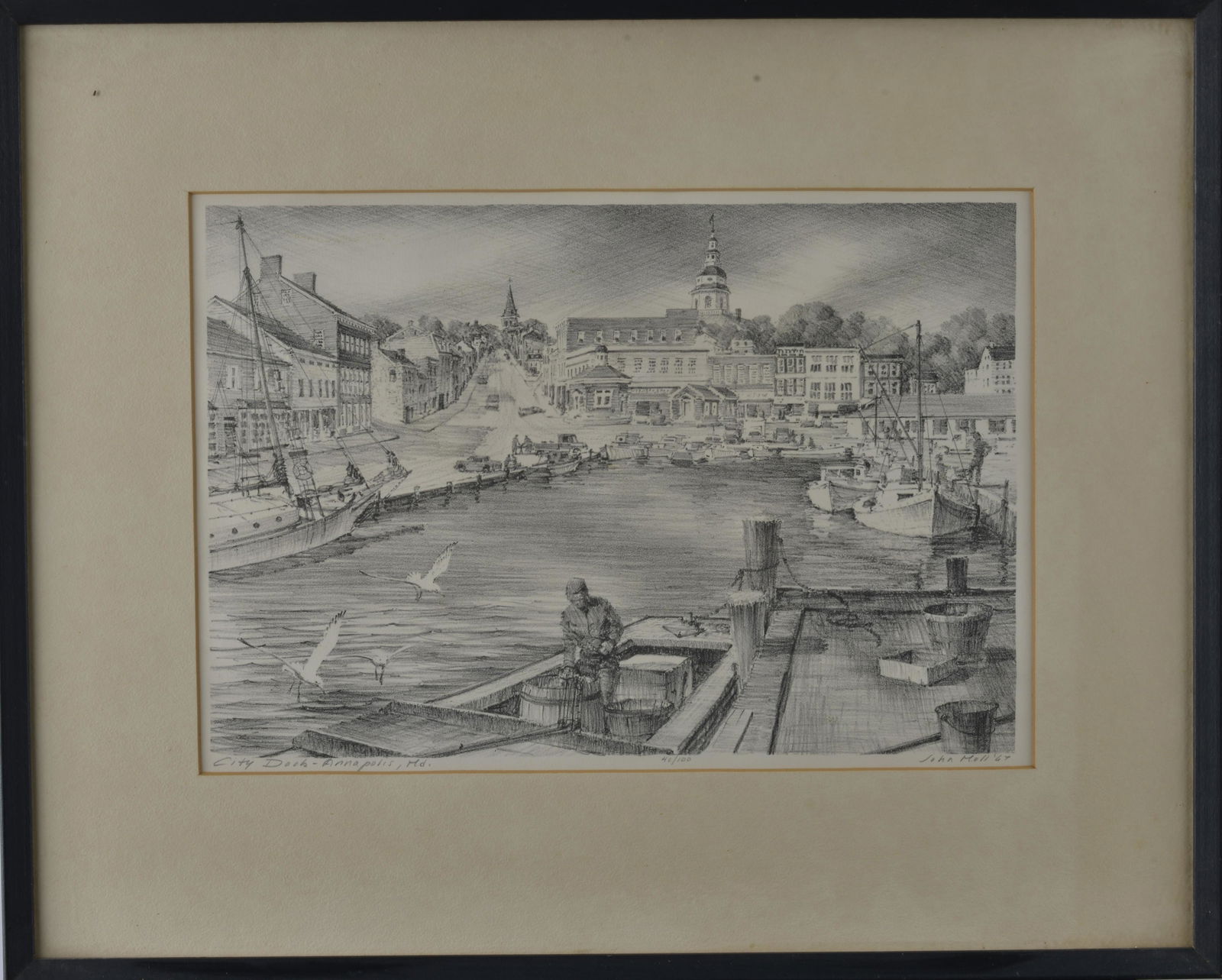 JOHN MOLL PENCIL SIGNED PRINT (1 of 4)