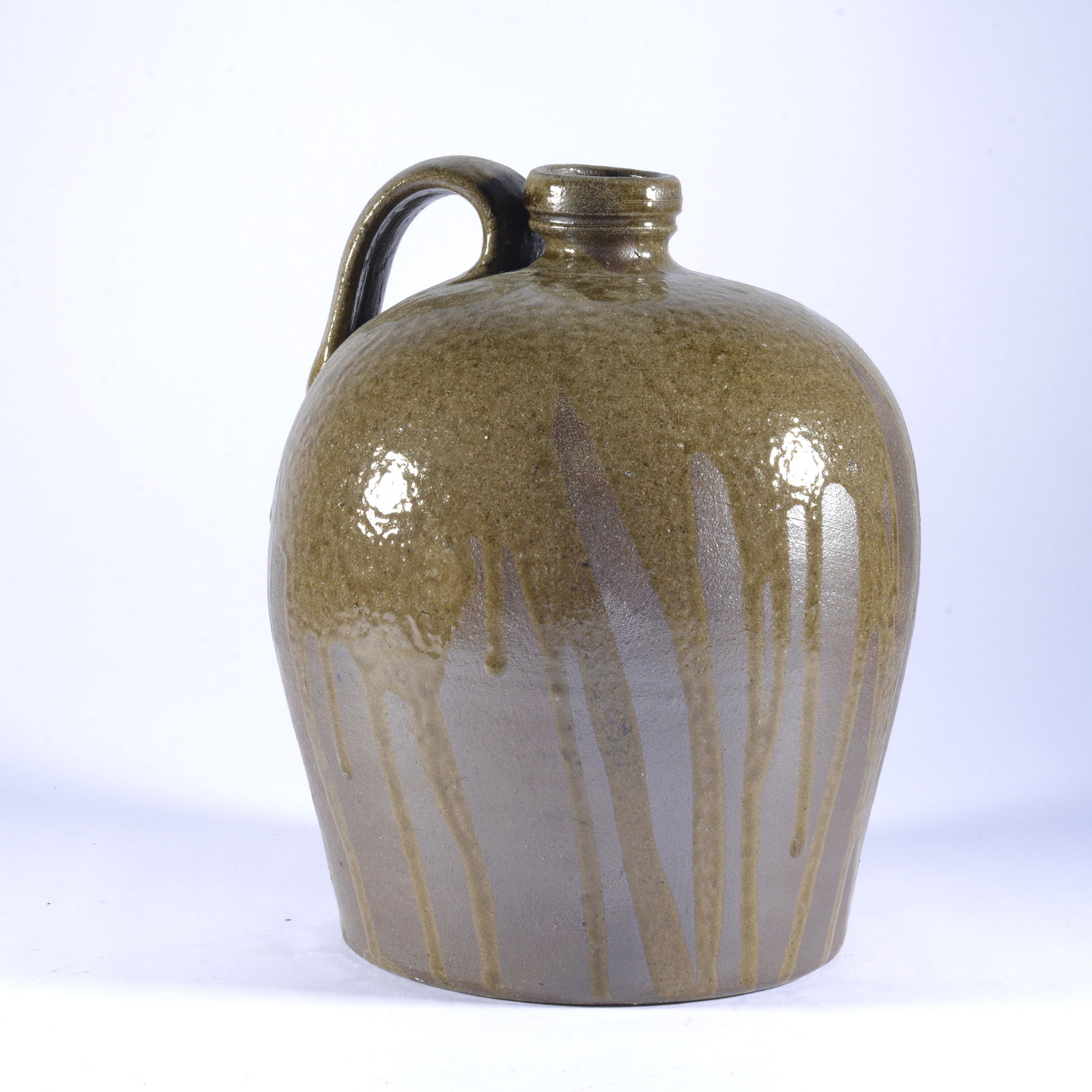 Billy Ray Hussey Salt Glaze Jug w/ Initial Decorative Glazing (1 of 5)