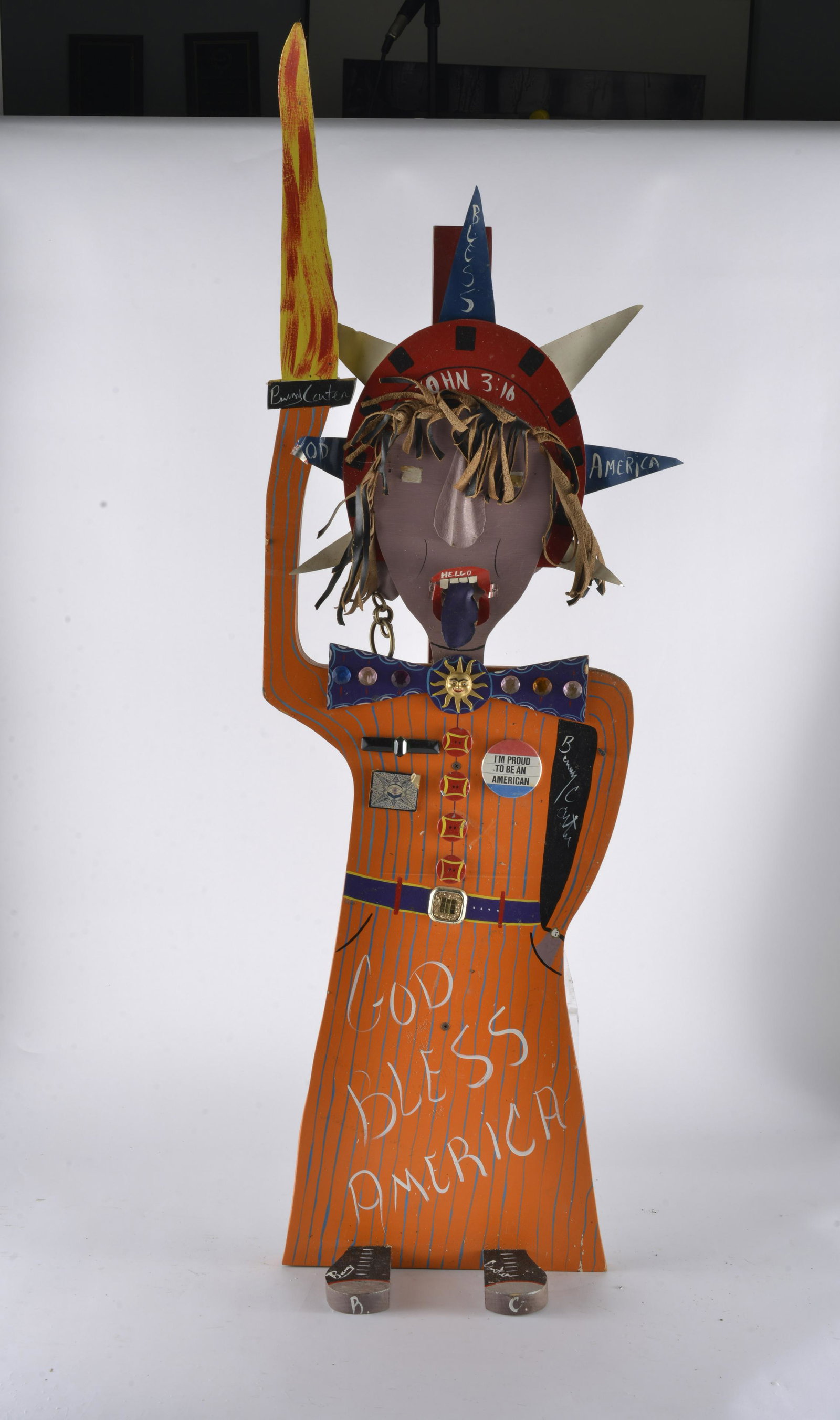 Benny Carter Folk Art: Benny Carter born 1943 died 2014 from a gunshot wound. Murder or suicide we will never know. Ruled a suicide.- 48"H x 14"W