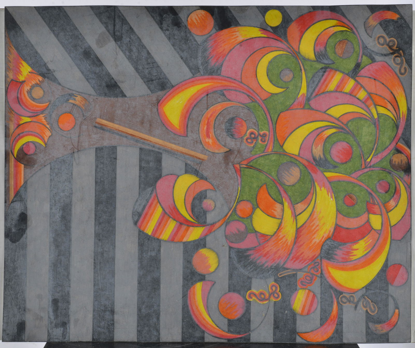 Edna M Hackett (b1972) Color Pencil on Paper MS Folk Artist: Edna Hackett, originally from Vicksburg, Mississippi, and now based in Yazoo City, MS, is a self-taught folk artist. She creates her unique works primarily with pencil drawing (as a stencil) and then