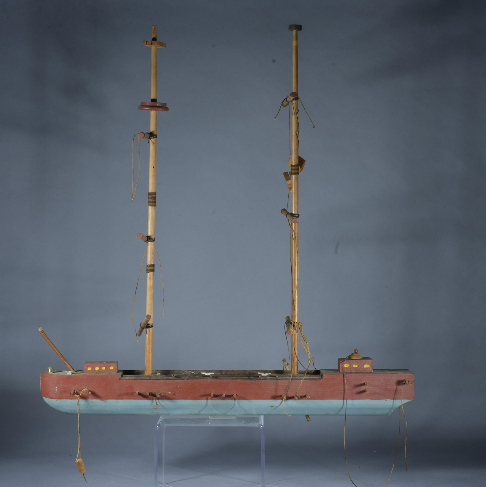 Folk Art Painted Sailing Ship (1 of 12)