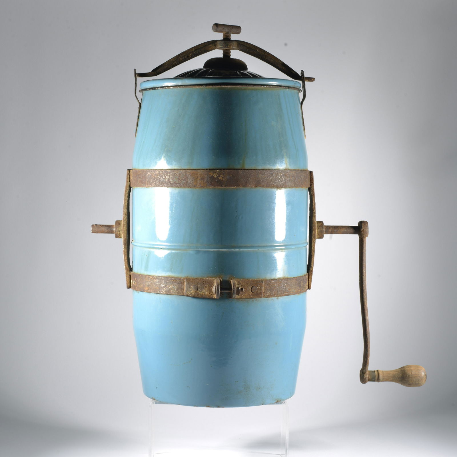 Light Blue French Enamelware Churn (1 of 5)