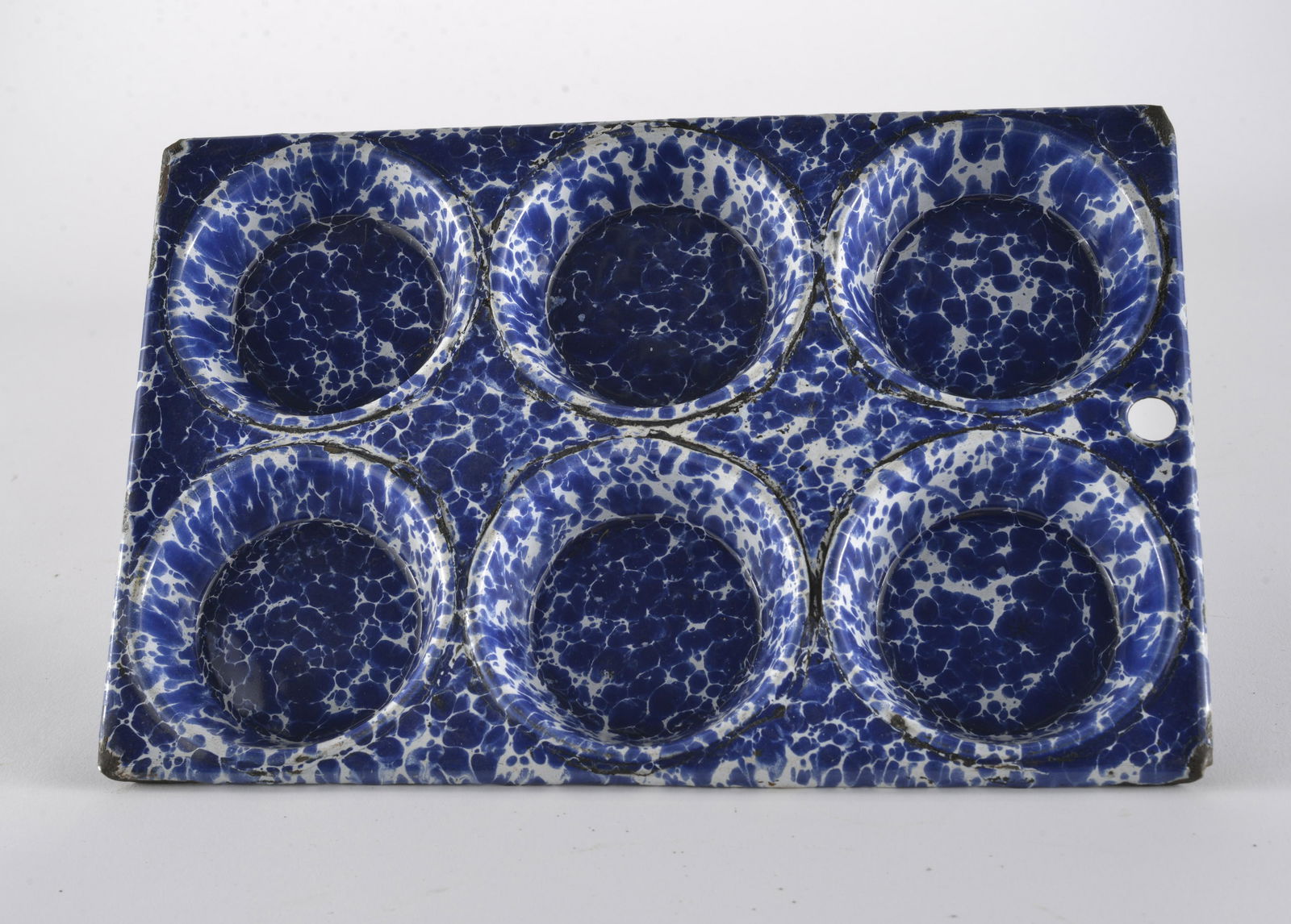 Cobalt Blue Enamelware Muffin Pan (1 of 2)