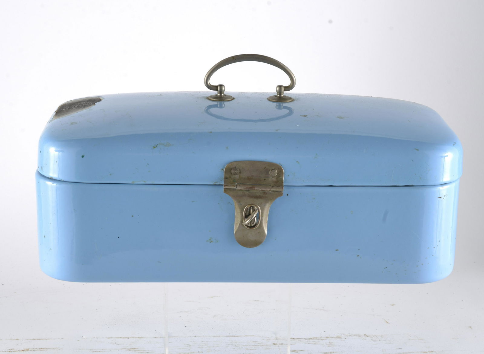 Dutch Light Blue Enamelware Bread Box (1 of 3)