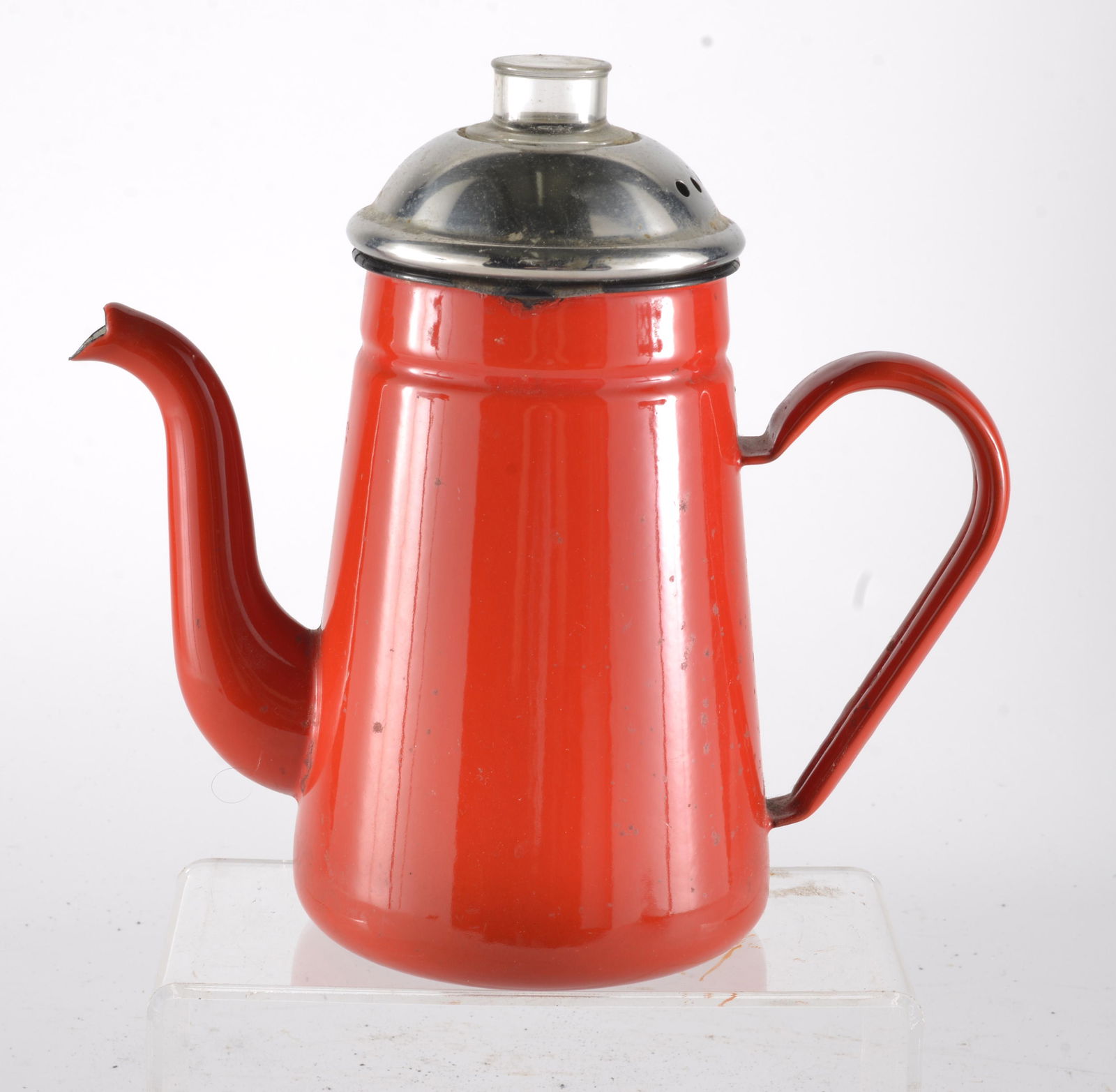 European Red Gooseneck Coffee Pot with Inserts (1 of 3)