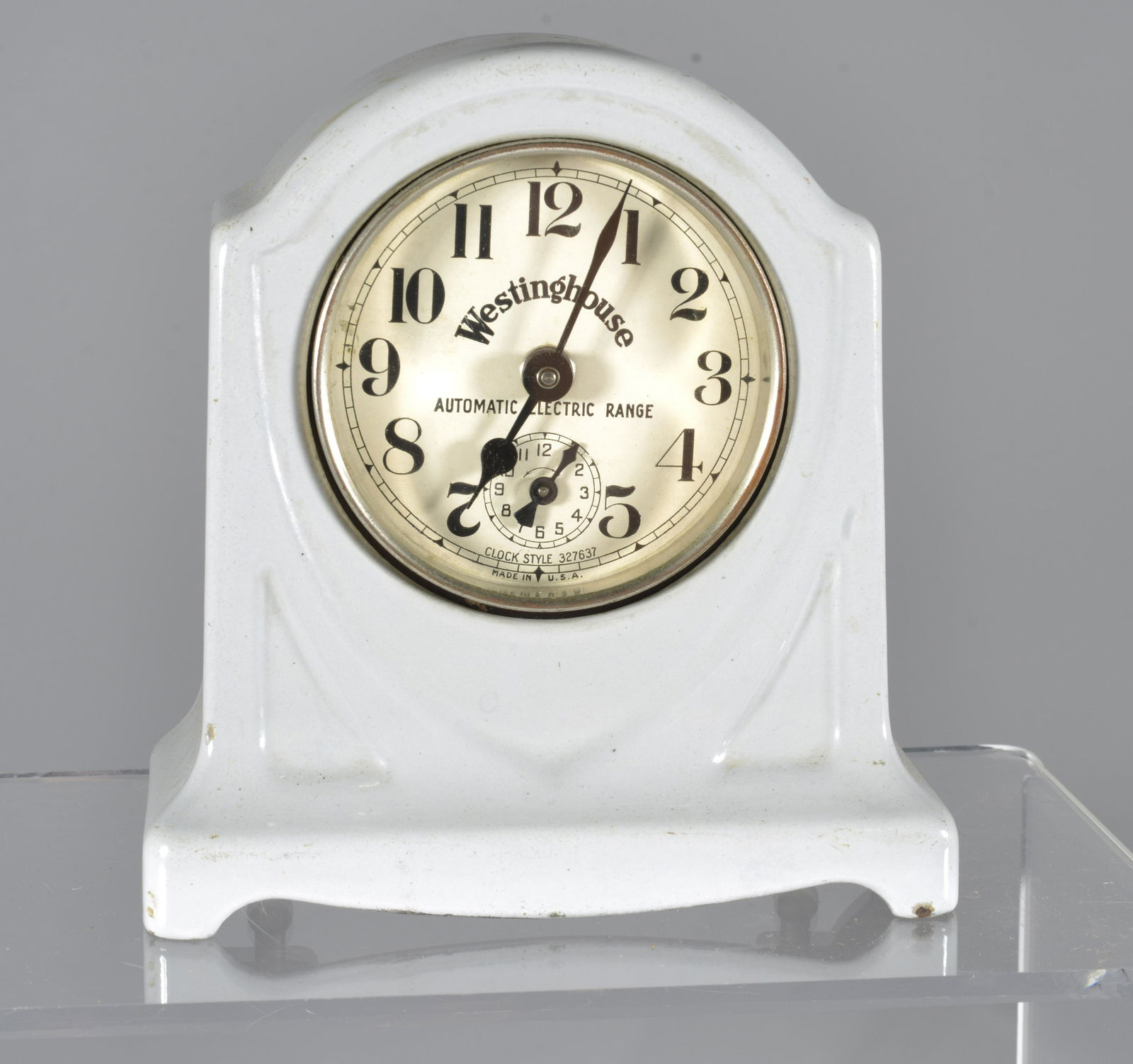 Westinghouse Gray Automatic Electric Range Enamel & Cast Iron Clock (1 of 3)