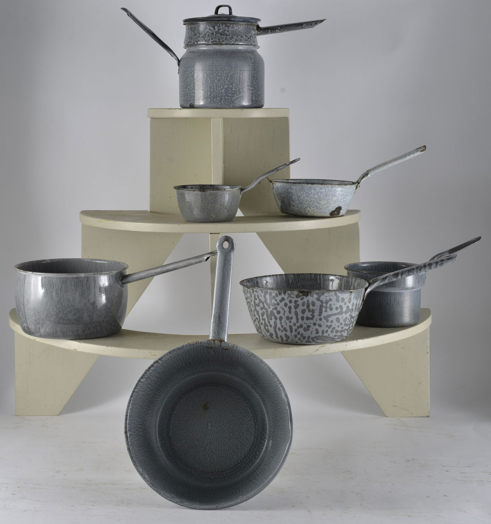 7 Piece Gray Enamelware Assorted Items (1 of 3)