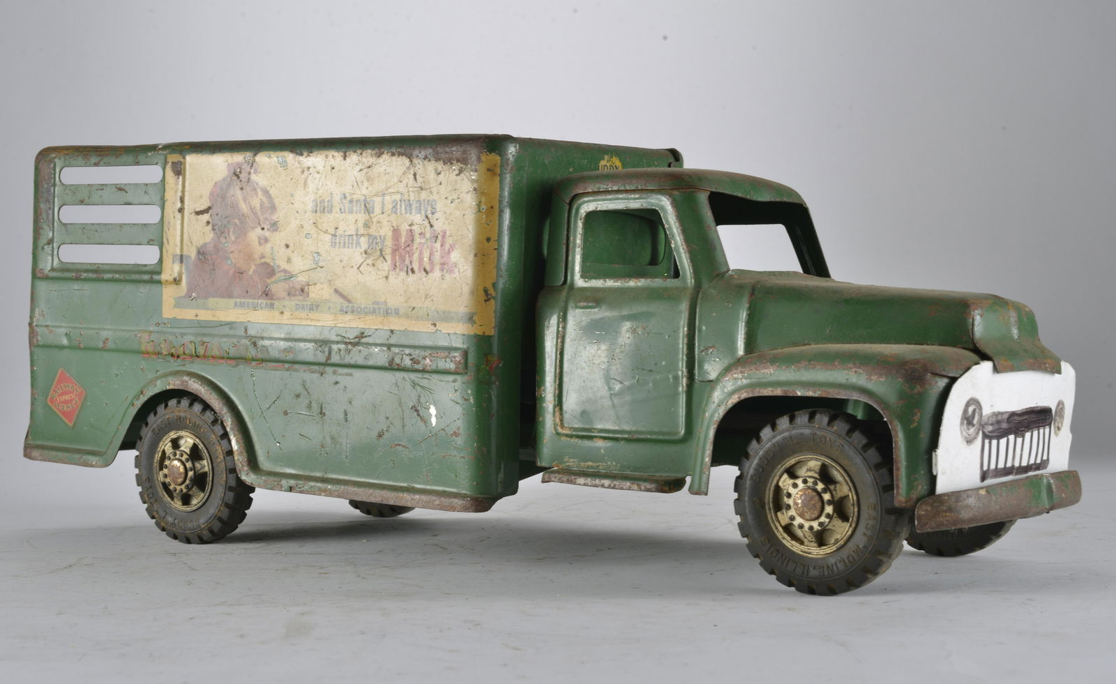Buddy L Milk Delivery Truck: fair condition 21" L