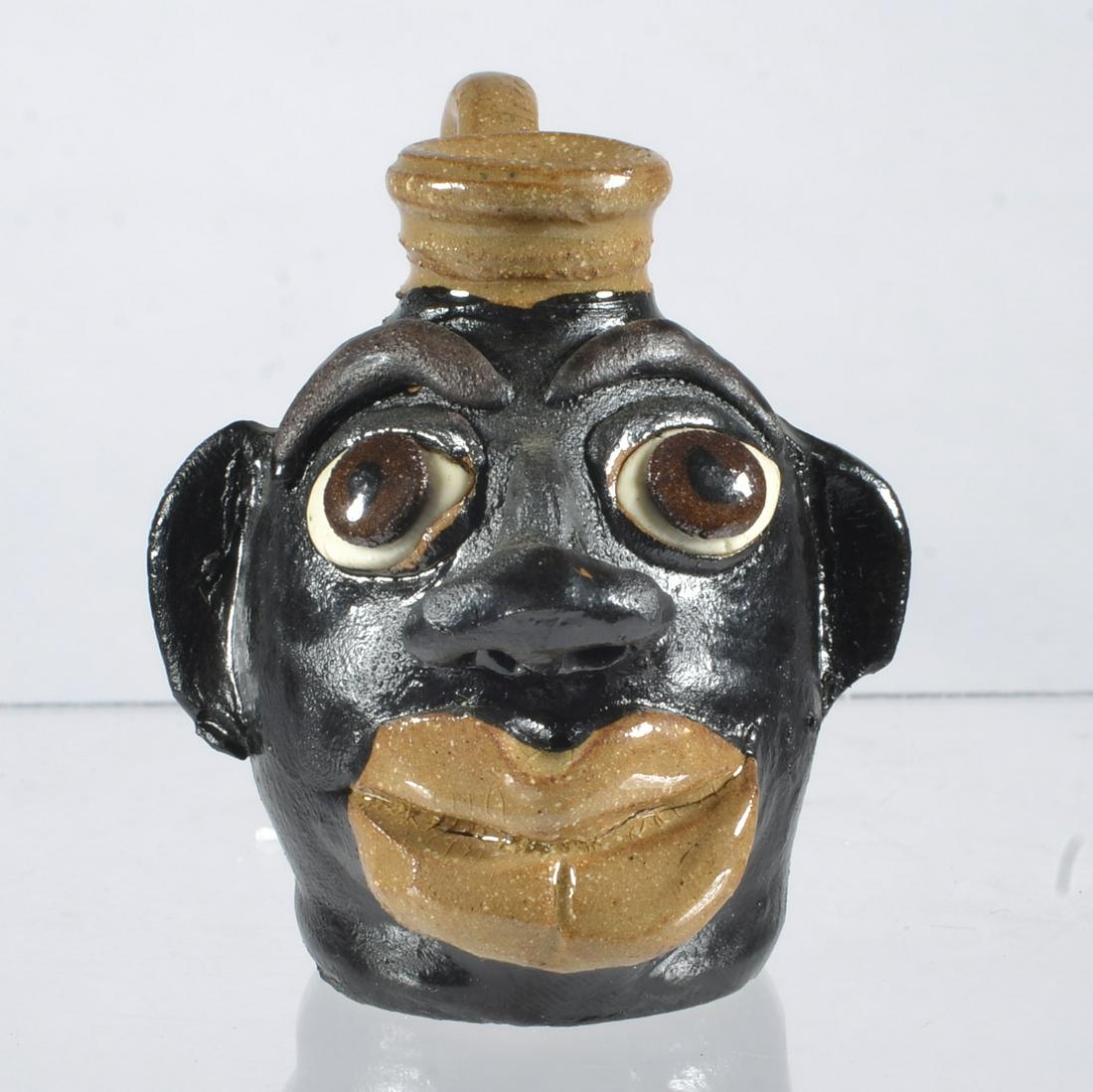 Albert Hodge Miniature Face Jug Pottery Catawba Valley NC (1 of 4)