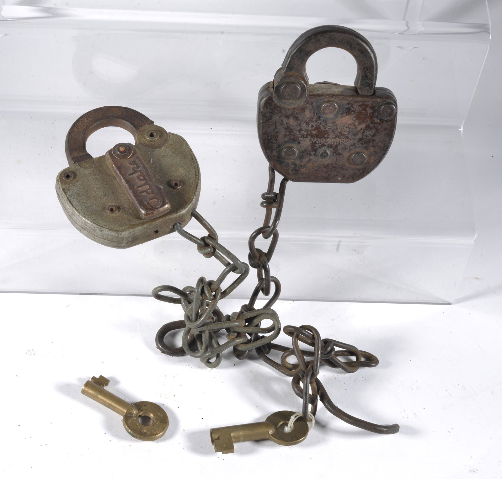 Railroad locks with keys (1 of 4)