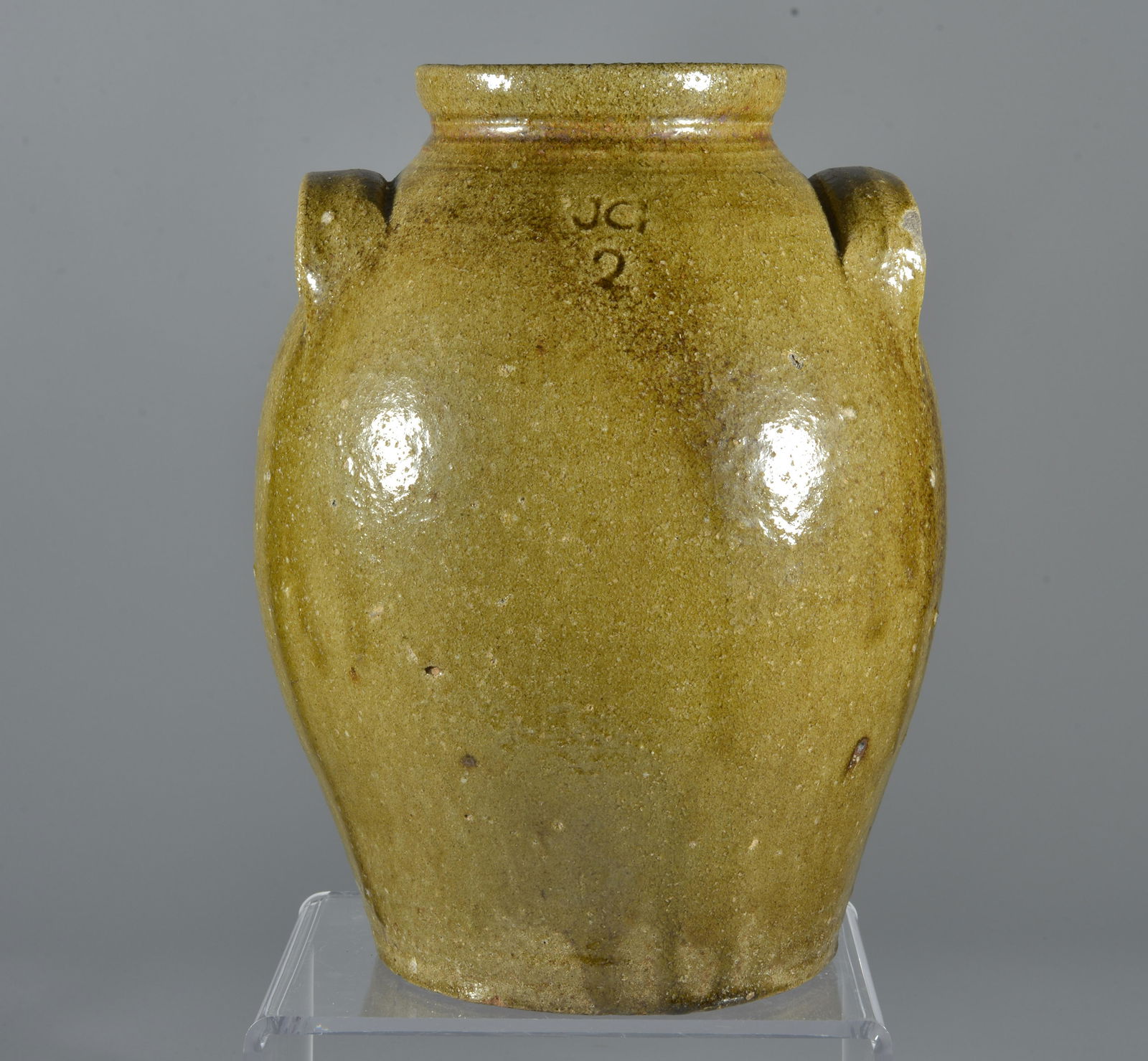 John Goodman (B1822-D1907) 2 G Signed Catawba Valley Storage Jar (1 of 7)