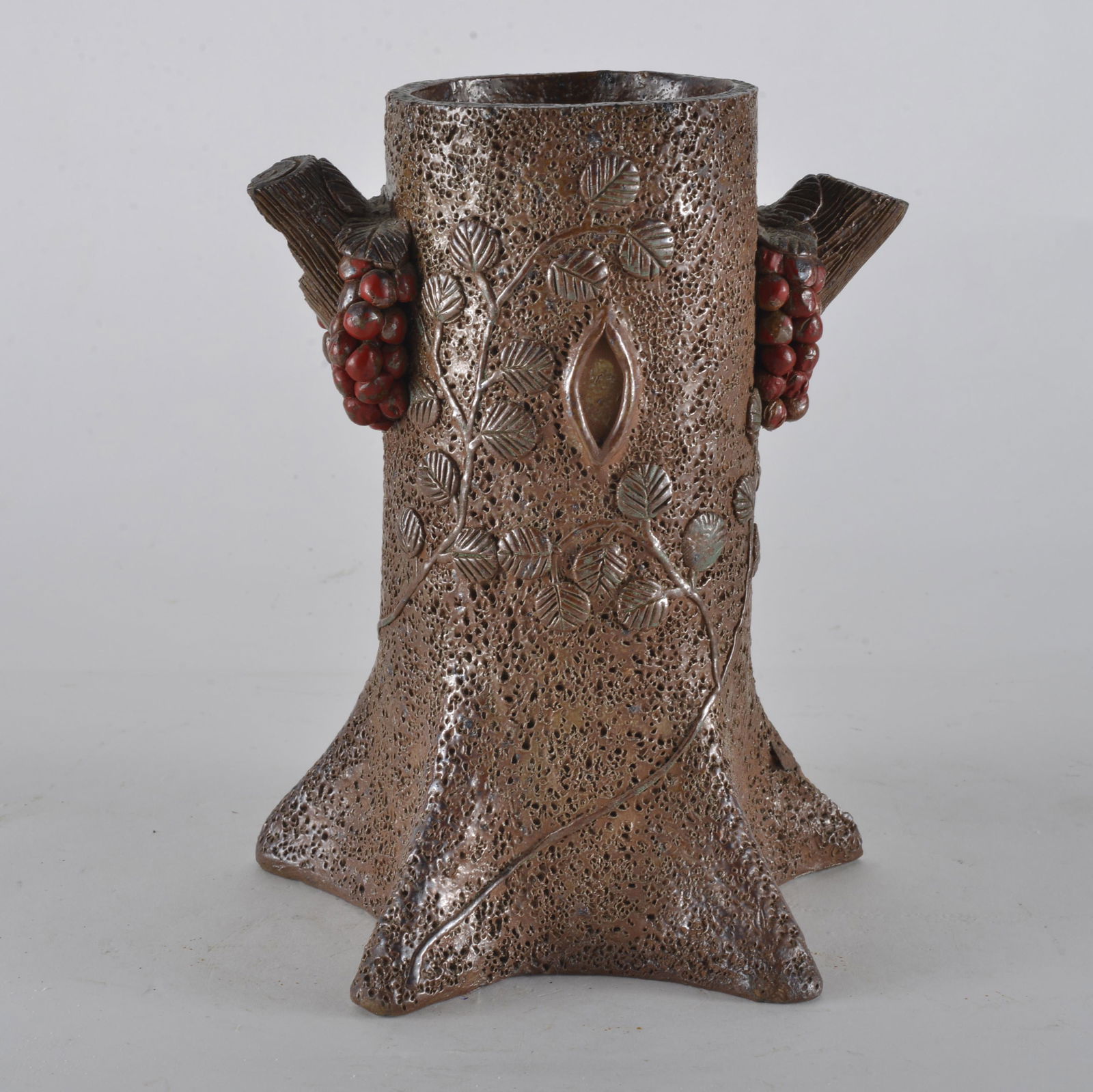 JH Bell (B1879-D1940) Owensboro KY Pottery Folk Art Tree (1 of 6)