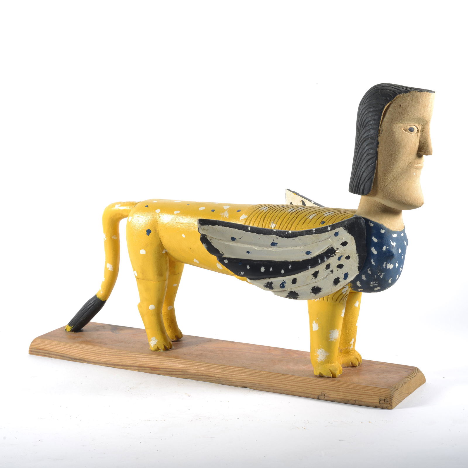 Earnest Patton Wood Carved Sphynx (1 of 4)