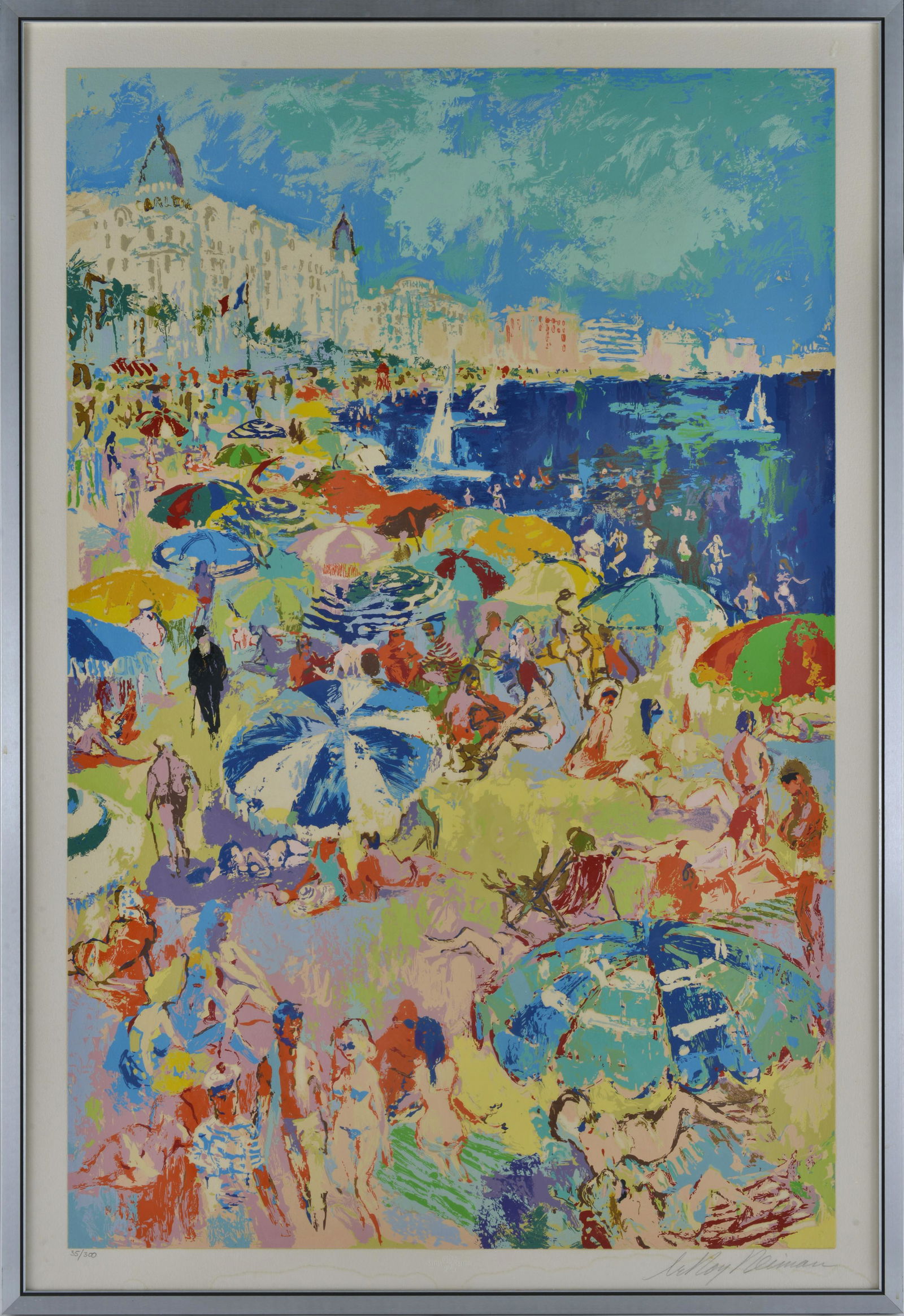 Leroy Neiman Signed Serigraph (Beach at Cannes 1979) (1 of 7)
