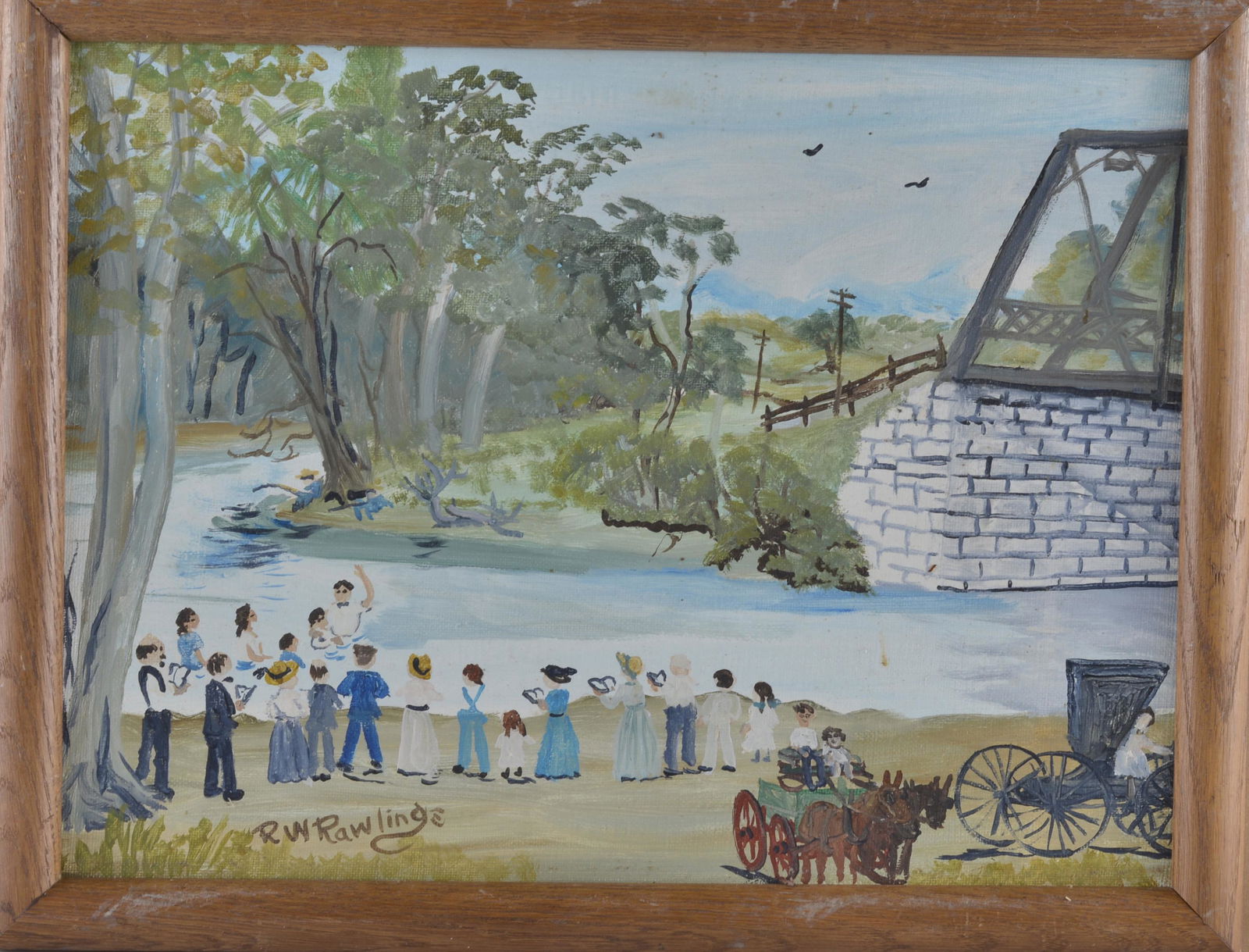 RW Rawlings Folk Art Painting (1 of 2)