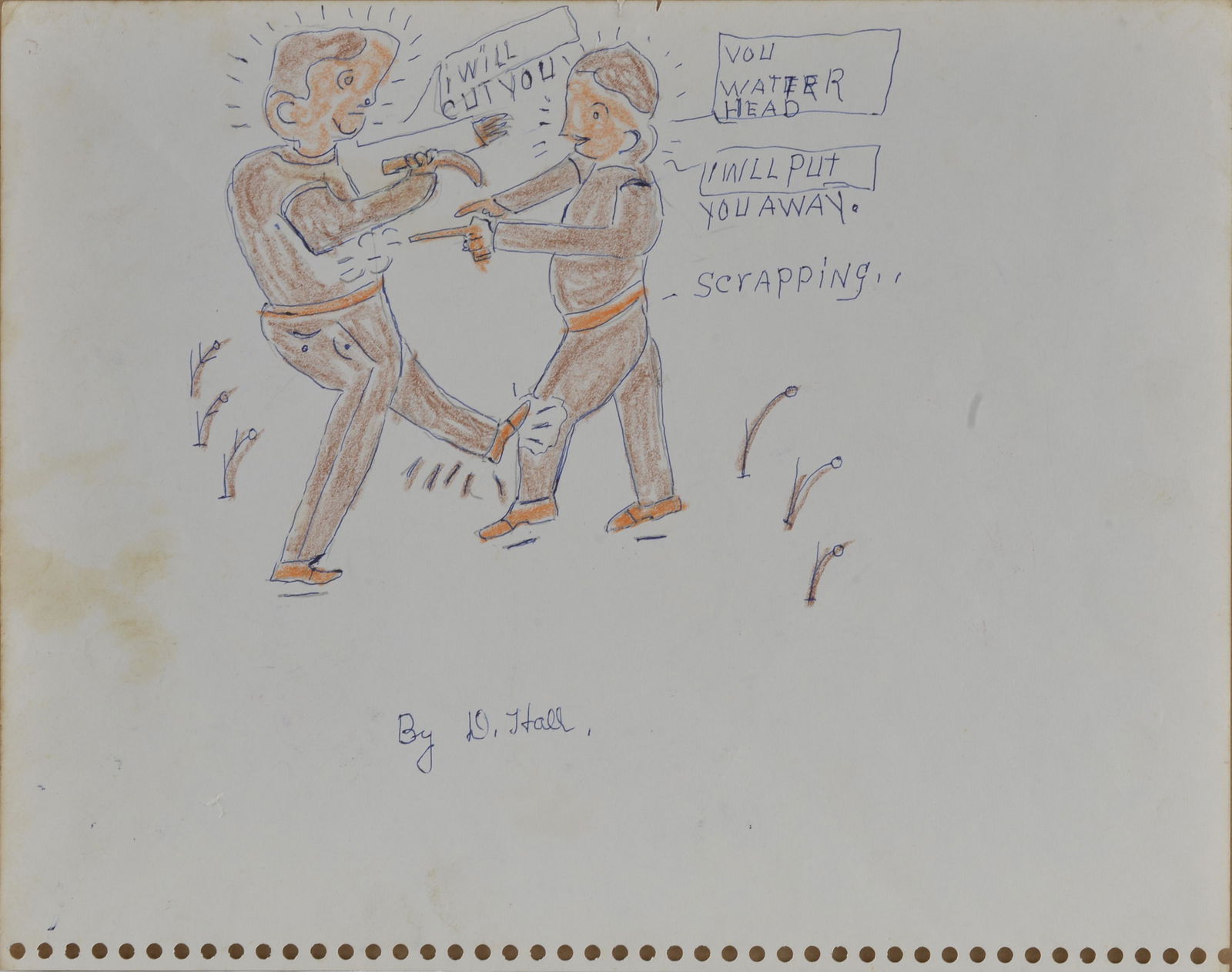 Dilmuss Hall Folk Art Drawing (1 of 2)