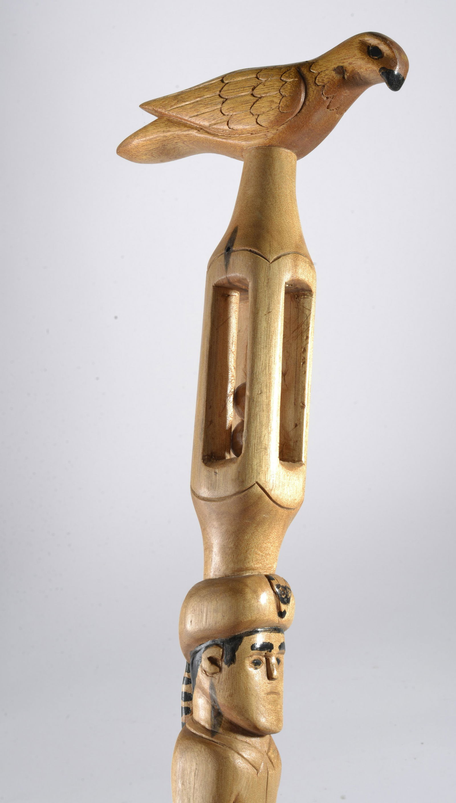 Folk Art Carved Cane (1 of 5)