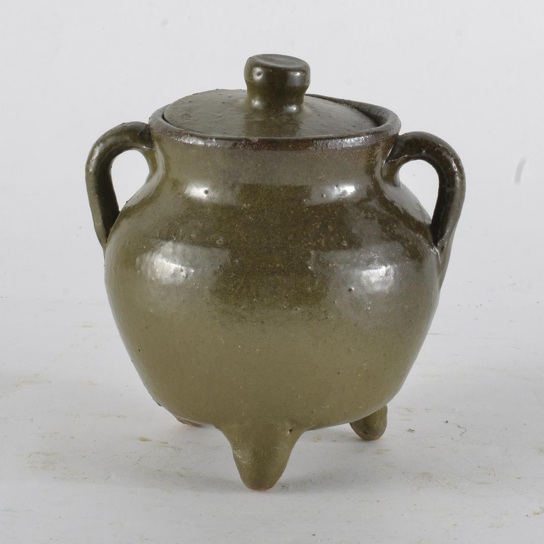 Cheever Meaders Lidded Miniature Bean Pot (1 of 3)
