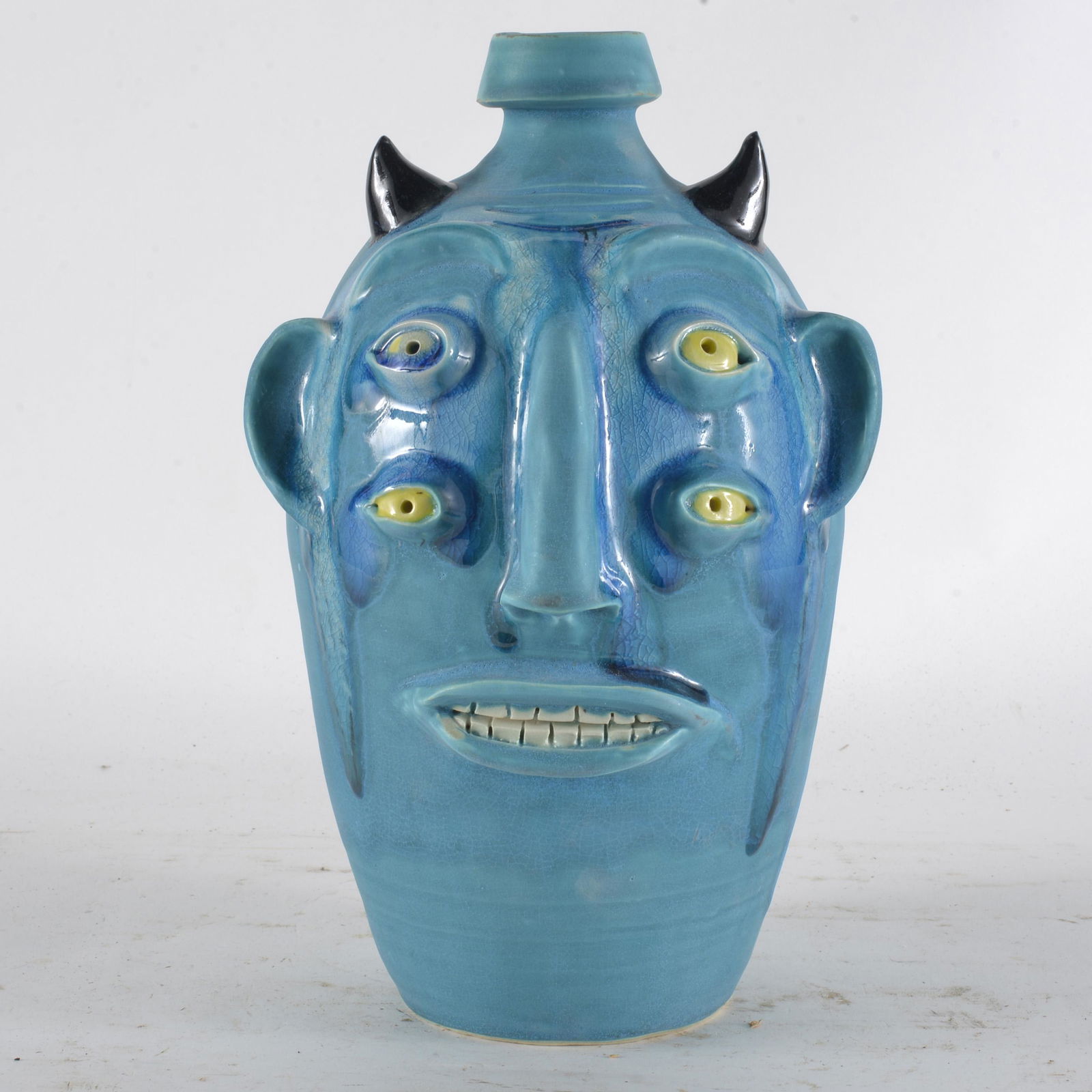 Randy Tobias Double Eye Devil Face Jug (1 of 6)