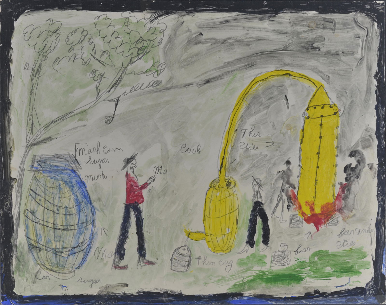 Charley Kinney Folk Art Drawing (1 of 1)