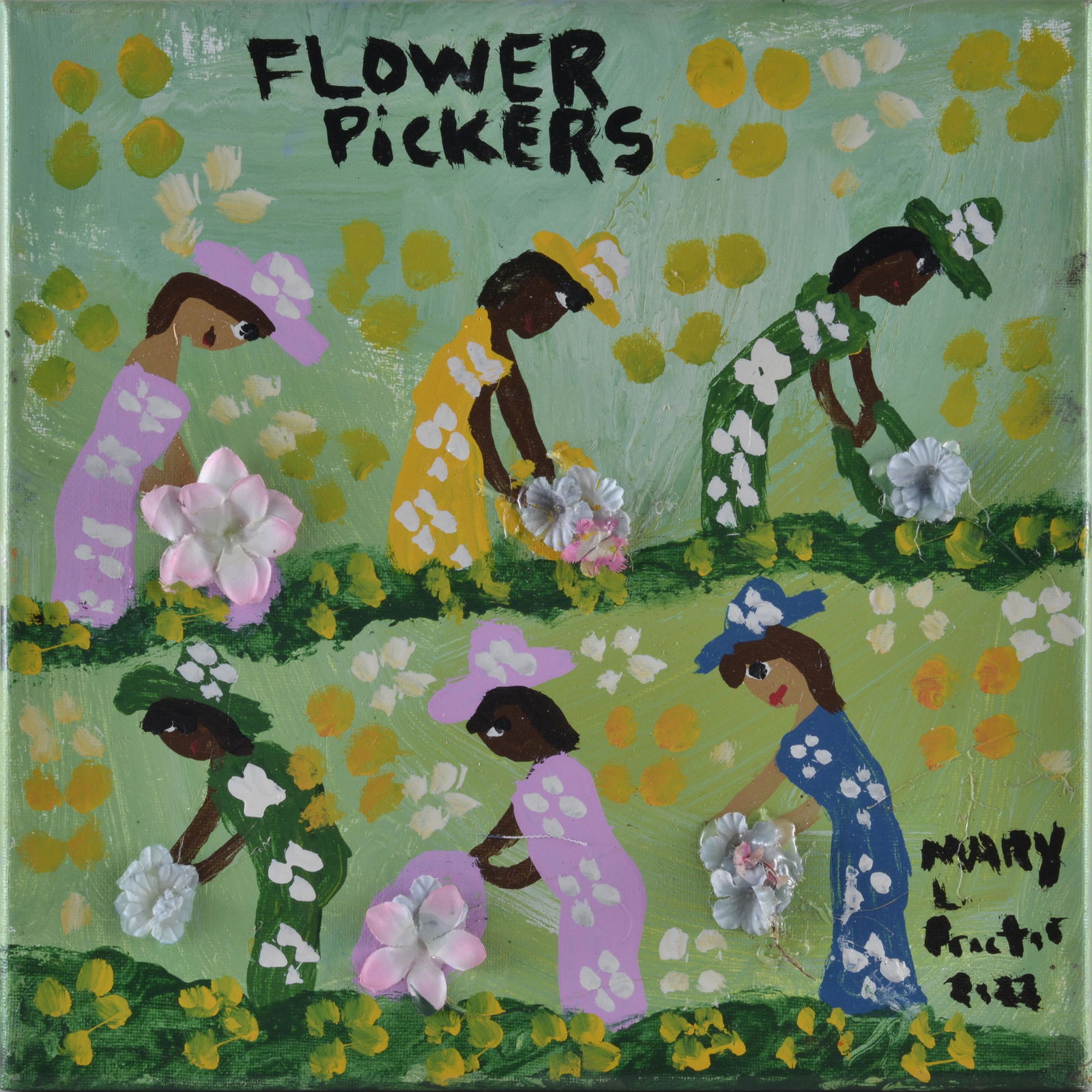 MARY PROCTOR (1960 - ) folk art painting (1 of 4)