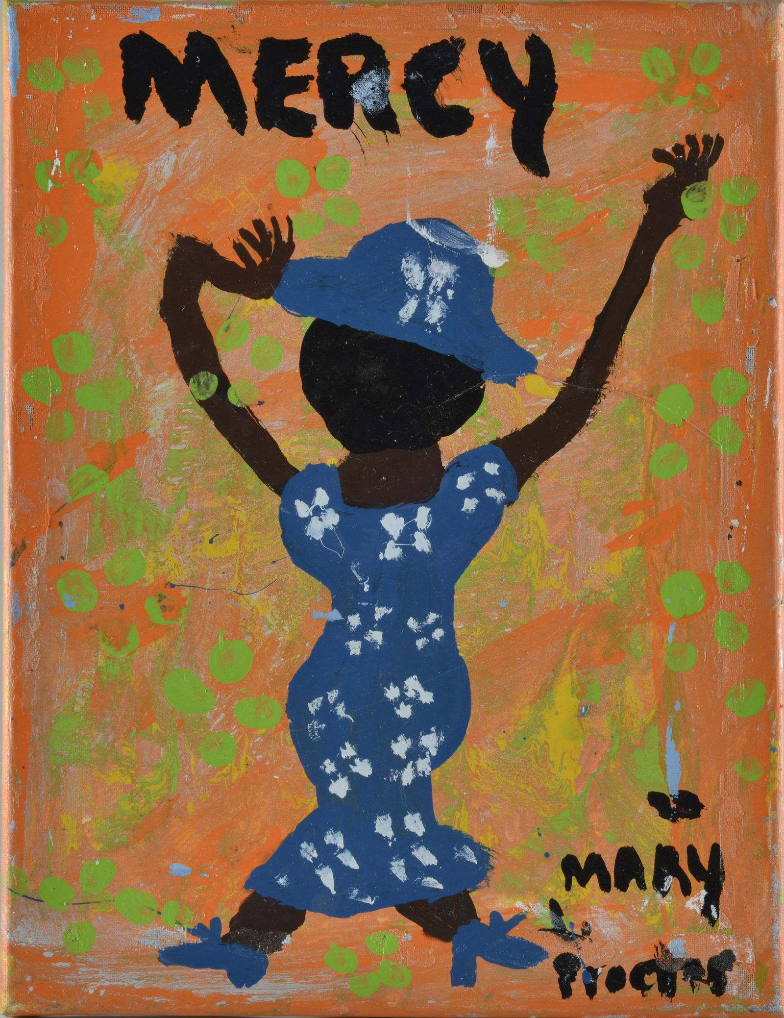 MARY PROCTOR (1960 - ) folk art painting (1 of 4)