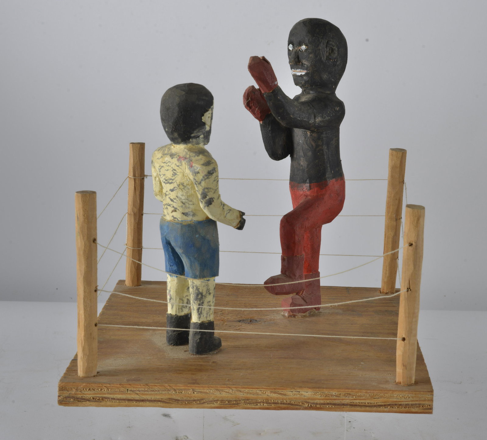 Andy Harsh Folk Art Carving of Boxers (1 of 8)