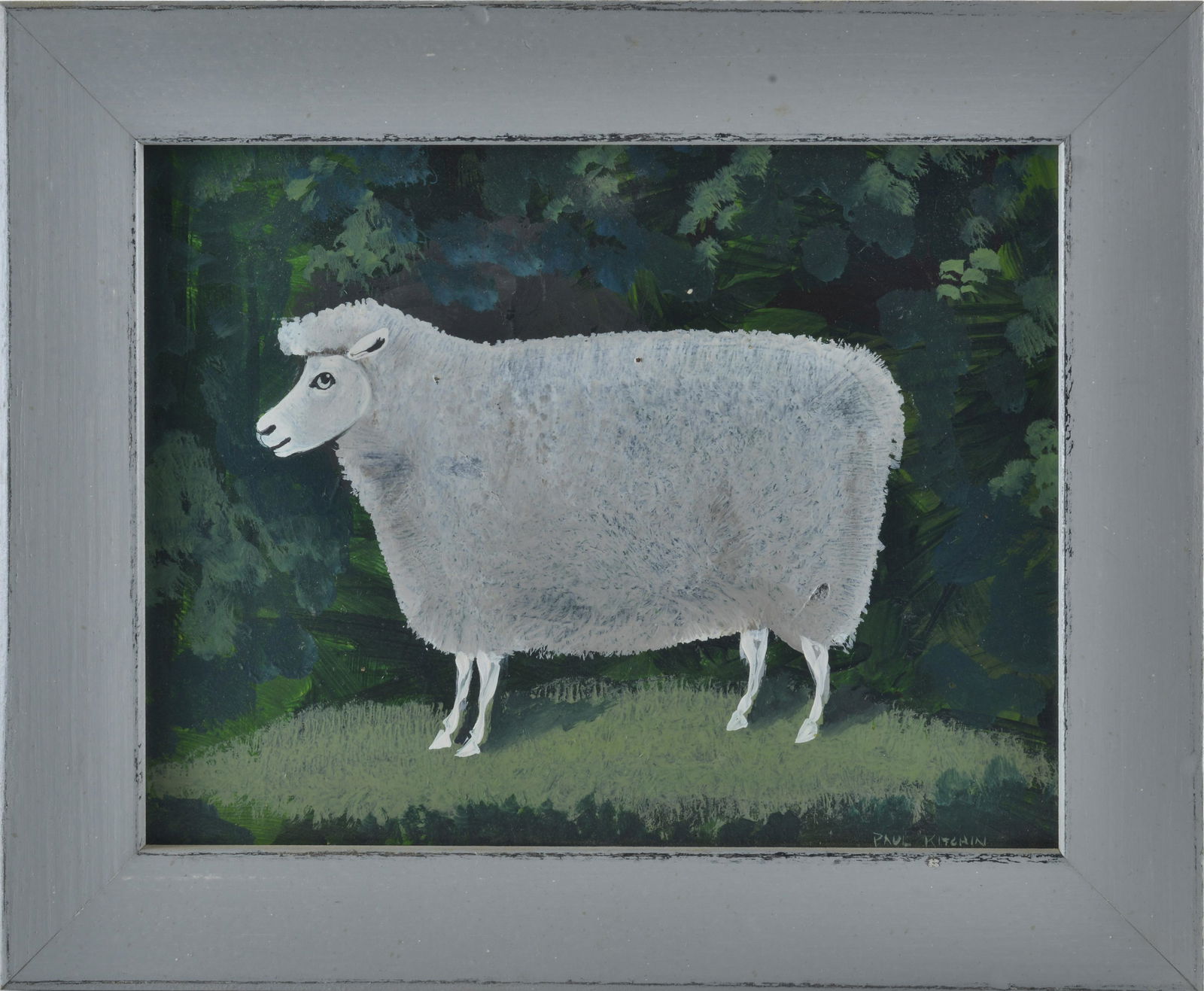 Paul Kitchen Folk Art Painting (sheep) (1 of 4)