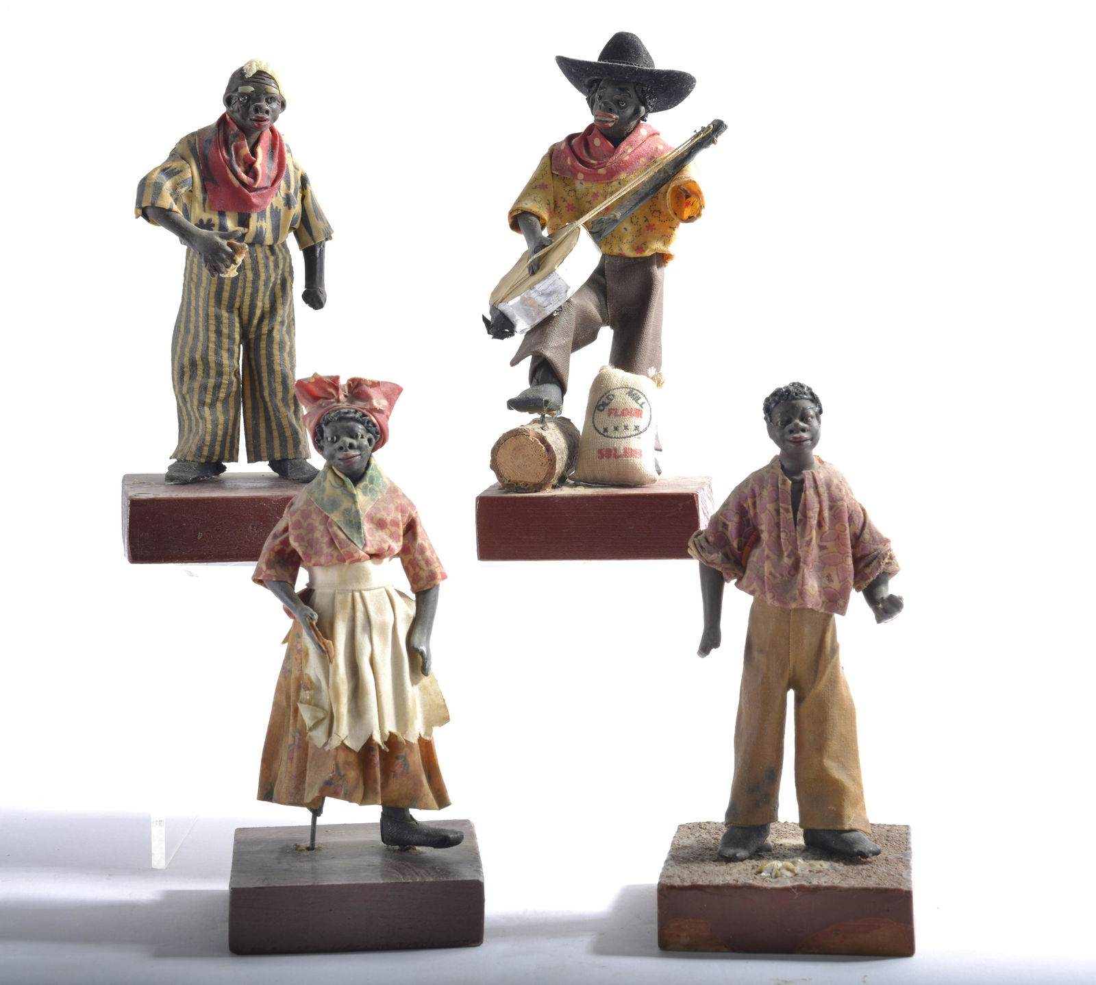 Painted Wax and Cloth African American Figures (1 of 8)