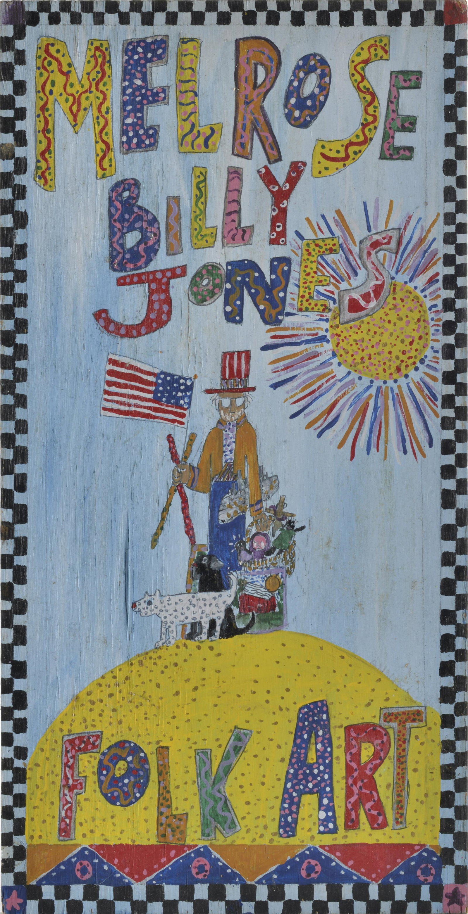 Annie Moon Painted Sign: painted for Bill Jones, signed on back dated 20. height 24"